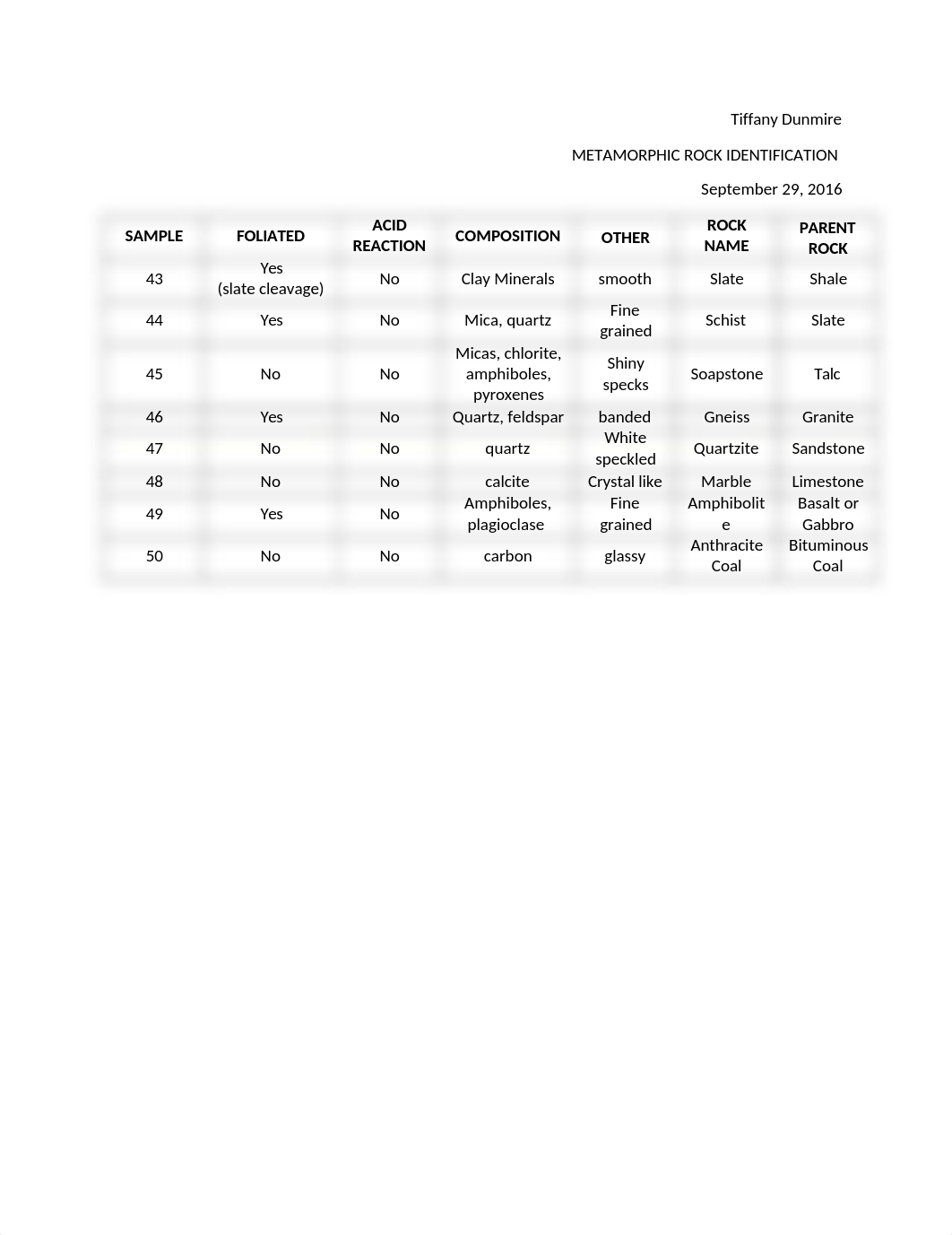 METAMORPHIC ROCK IDENTIFCATION LAB_dtak67iovpe_page1