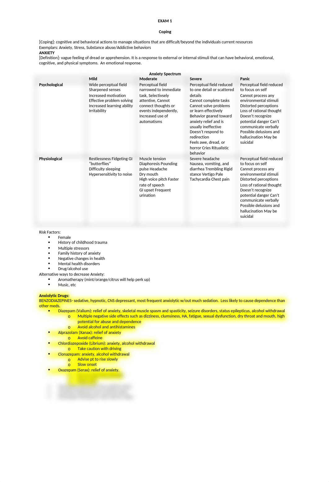 Exam 1 Study Guide (coping, safety,  pre-op, CVAD, cognition) (1).docx_dtalrfj2y59_page1