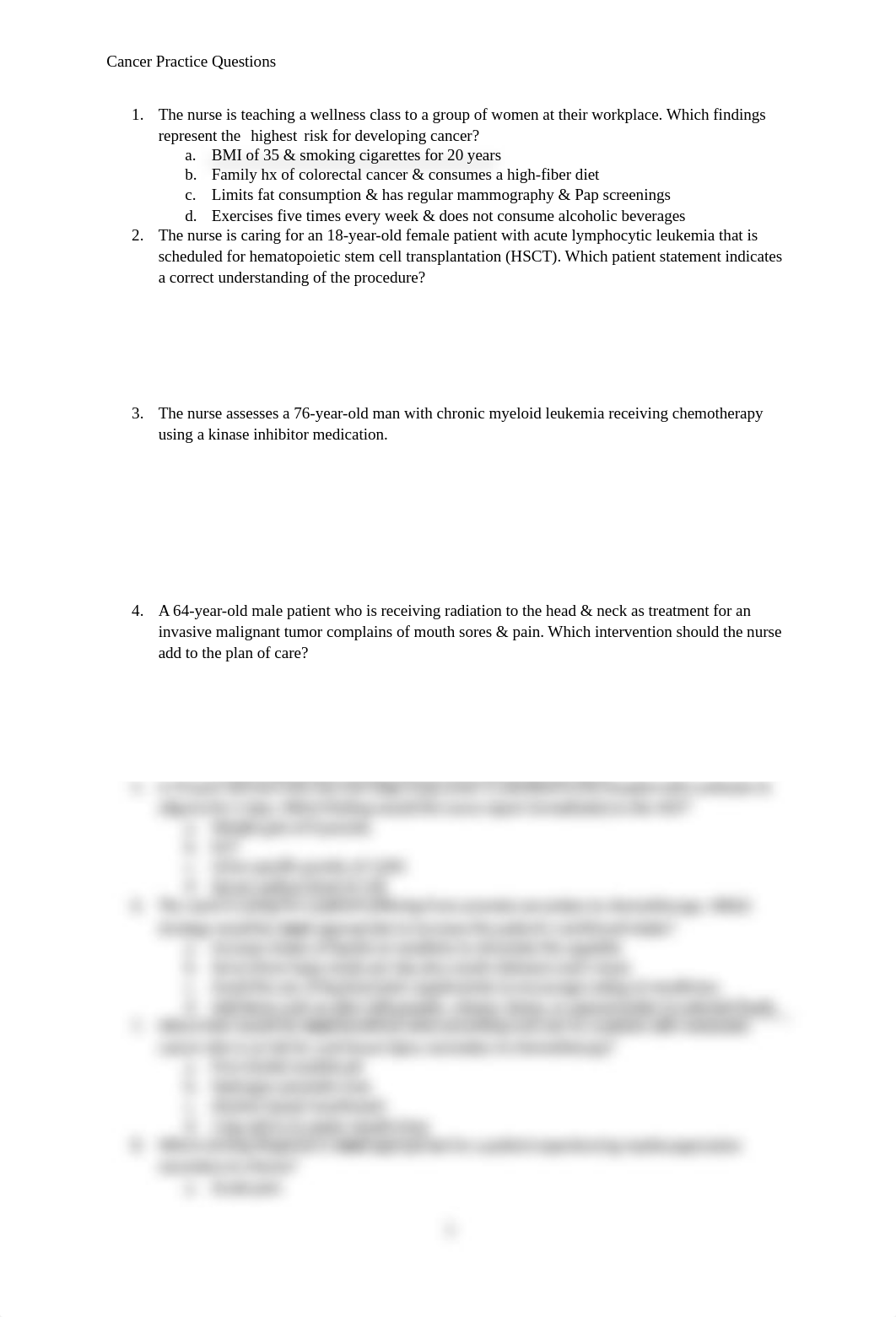 Cancer Practice Questions - Answer Key.docx_dtbe3b0iu80_page1