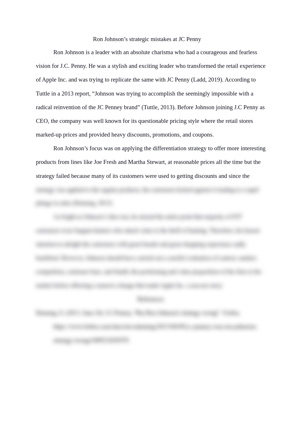 MBA 675 BB Discussion Week 2 (Ron Johnson's strategic mistakes at JC Penny).docx_dtbmqi6phhk_page1