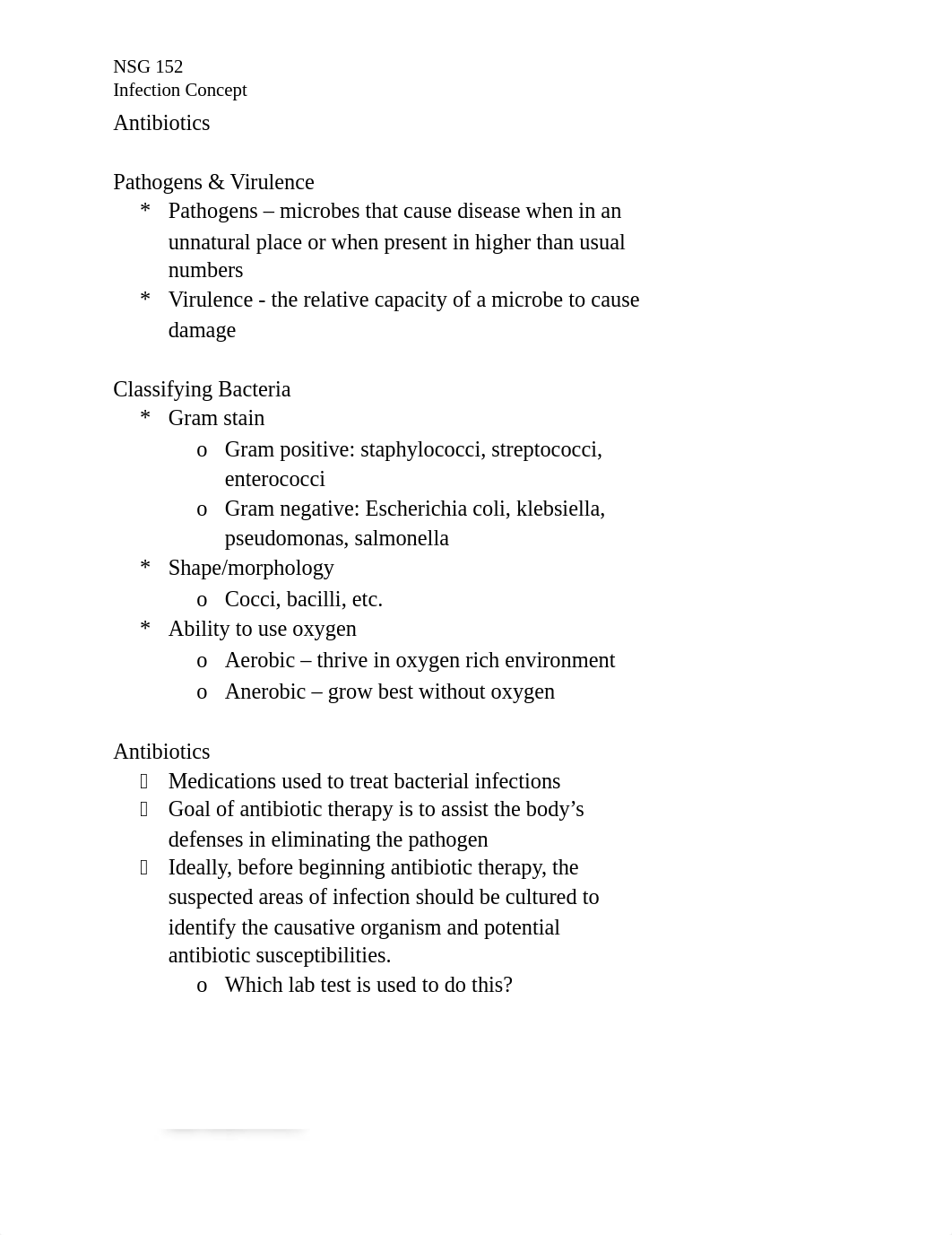 NSG 152 Infection Concept-Antibiotics.docx_dtbmxnc6891_page1