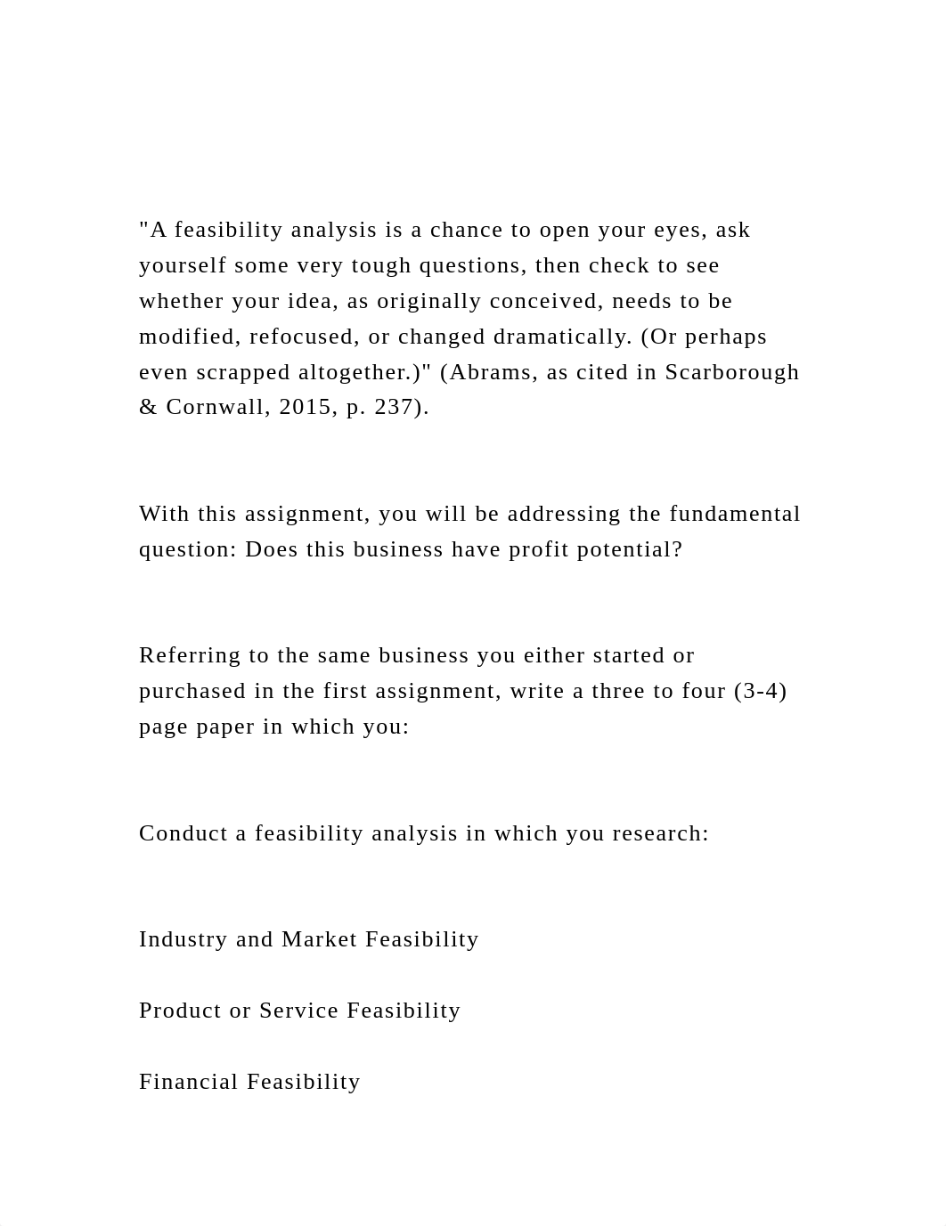 A feasibility analysis is a chance to open your eyes, ask yours.docx_dtbq4k2xhcy_page2