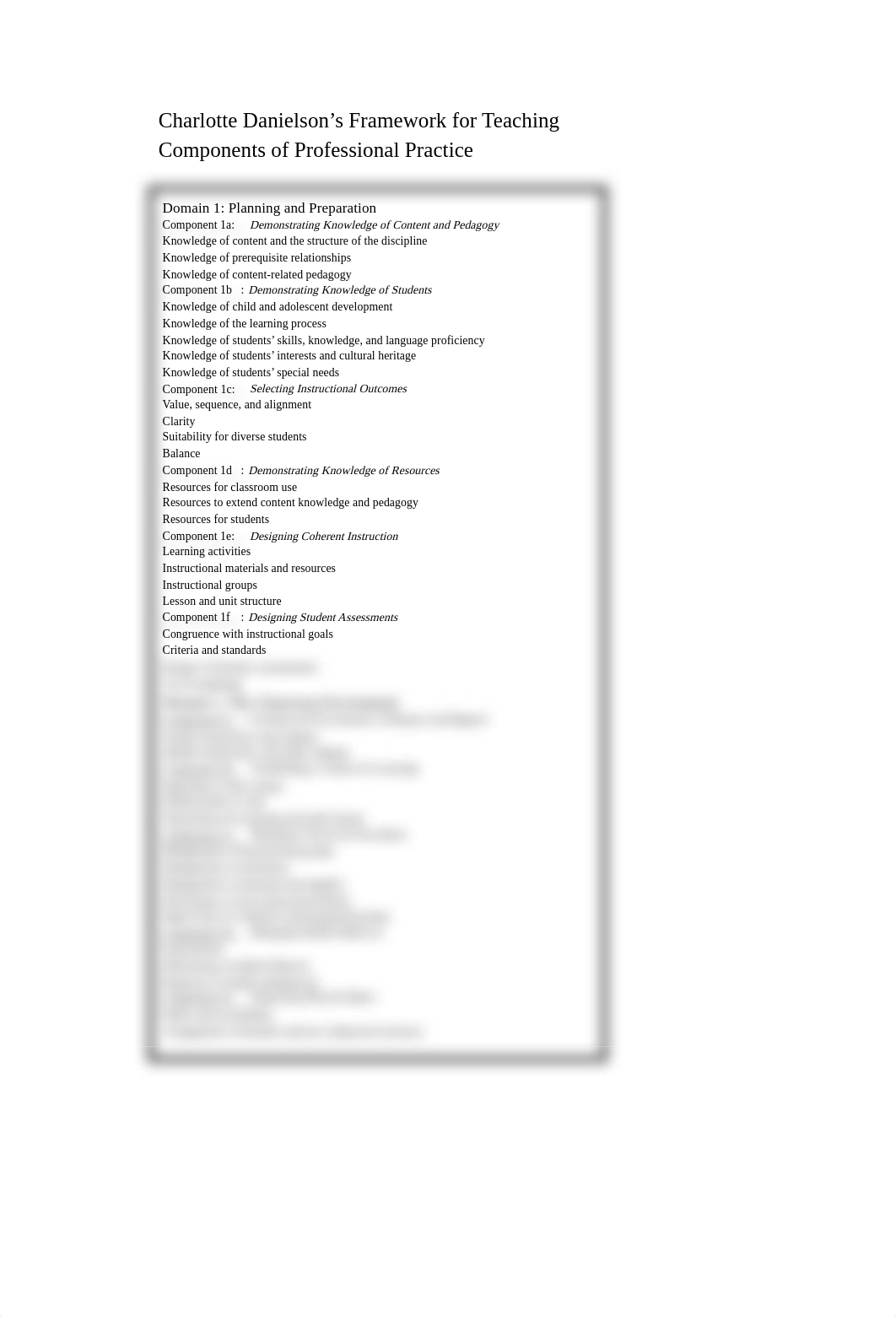Charlotte Danielsons Framework for Teaching - 4 Domains - 2.pdf_dtbu0qzo1l2_page1