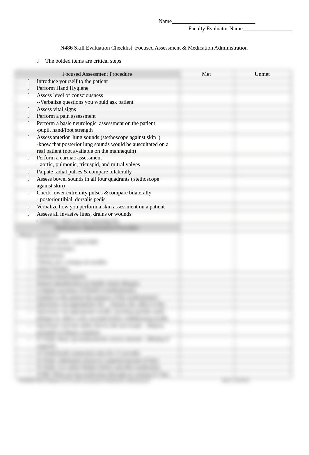 Focused Assessment and   Medication Administration  Skill Checklists.docx_dtc18cmtamv_page1