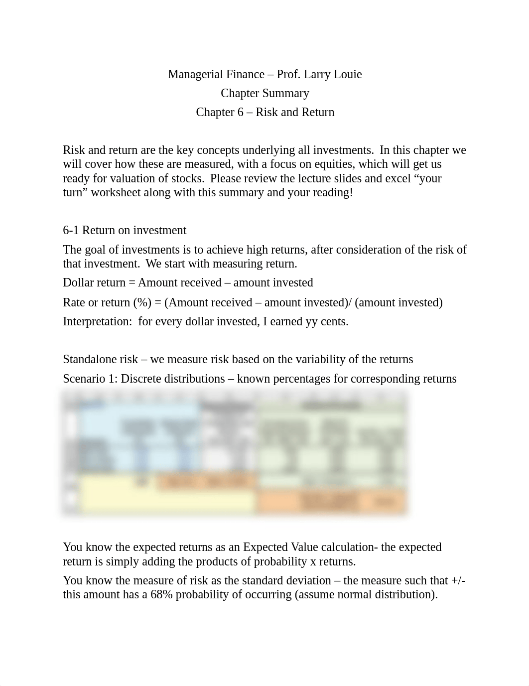 Chapter 6 Summary - Risk and Return_dtcc9ttr2m3_page1