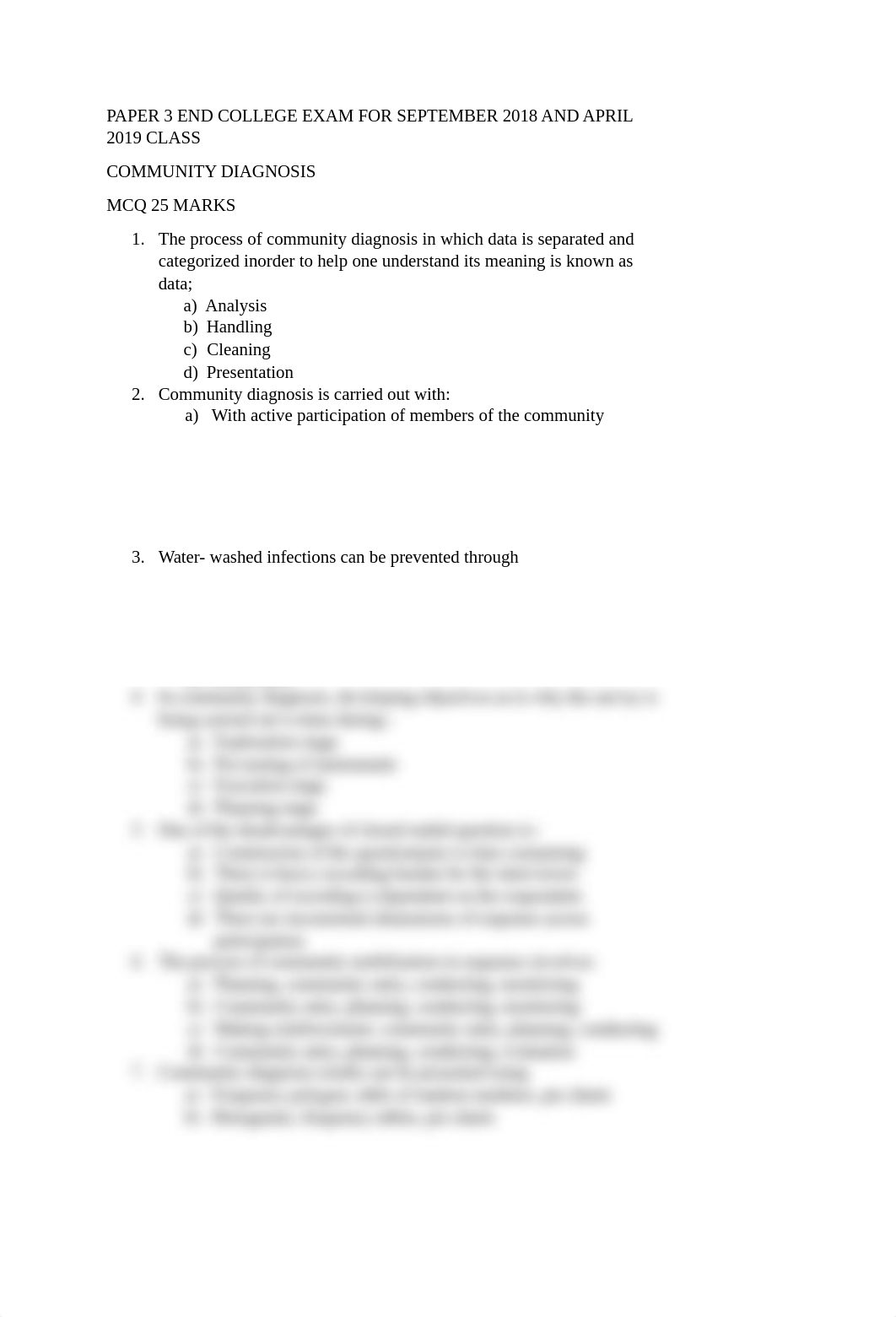 COMMUNITY DIAGNOSIS END COLLEGE EXAM.docx_dtch3an0msg_page1