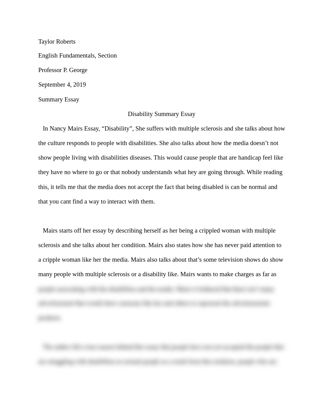 Nancy Mairs Summary Essay. English.Fundementals.docx_dtckhtsjf2n_page1