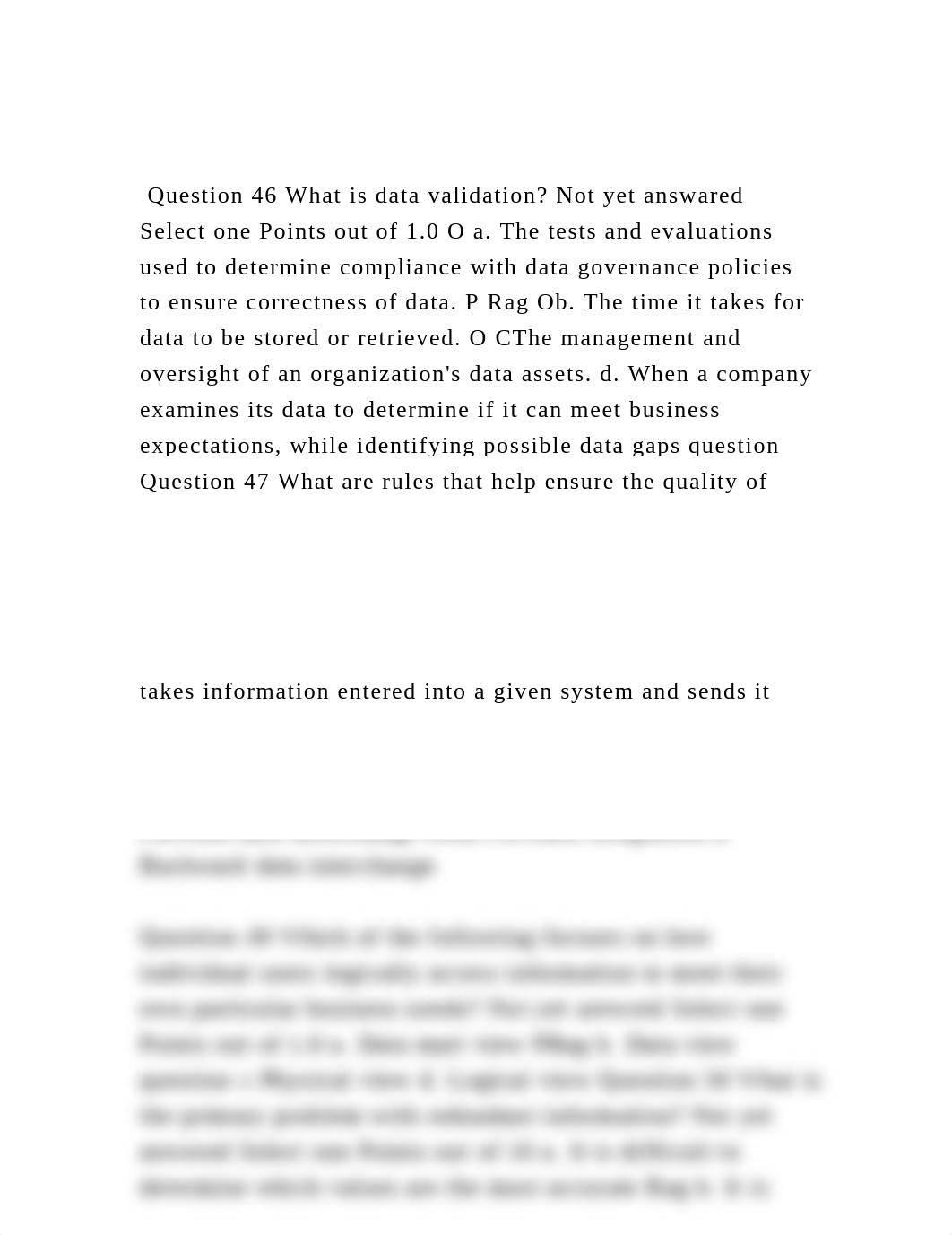 Question 46 What is data validation Not yet answared Select one .docx_dtcurxsns24_page2