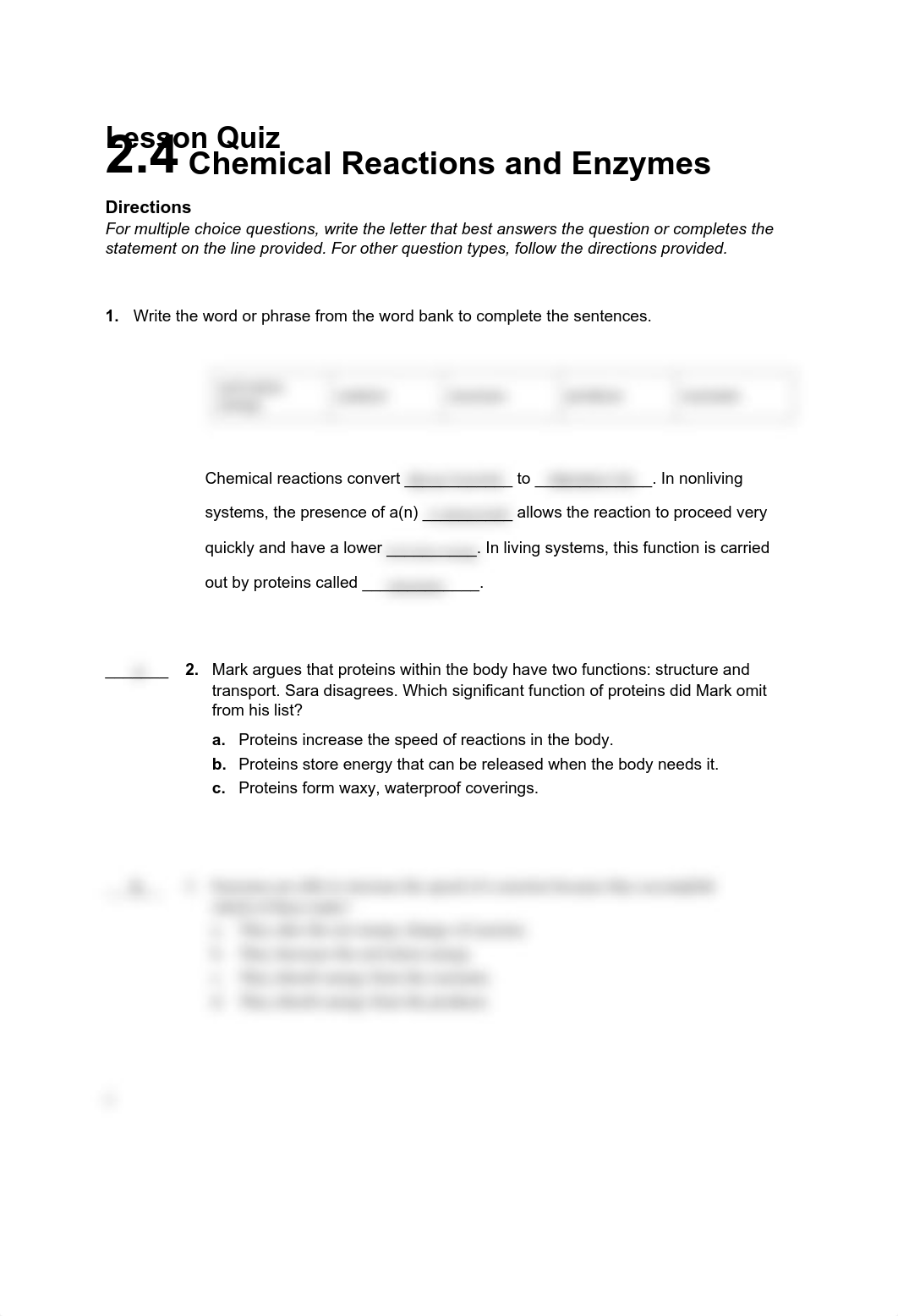 Section 2.4 Quiz Chemical Reactions and Enzymes.pdf_dtd4w8epqi9_page1