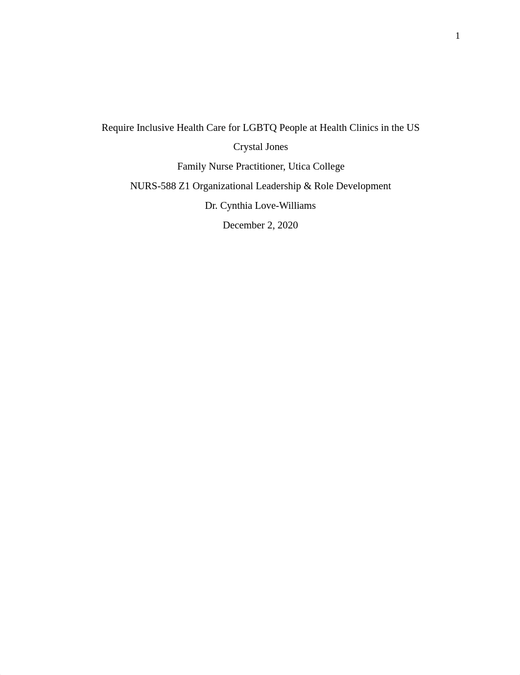 White paper-Require Inclusive Health Care for LGBTQ People at Health Clinics in the US .docx_dtd57sl28j5_page1