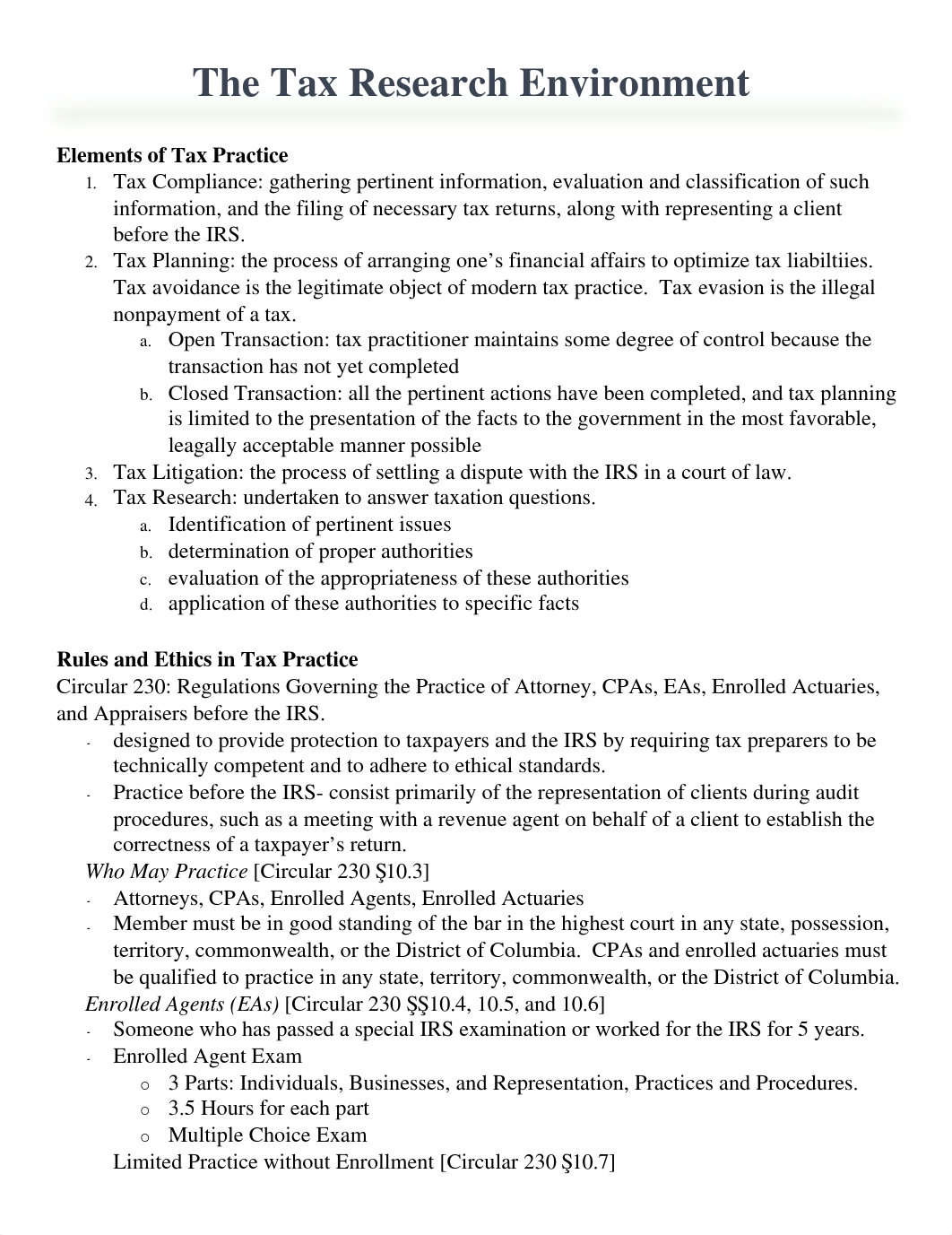 The tax research environment notes_dtdhplu7rj6_page1