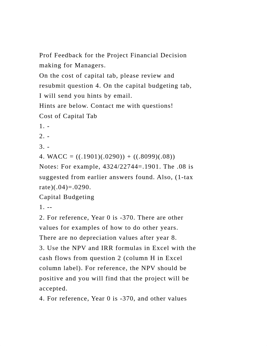 Prof Feedback for the Project Financial Decision making for Manage.docx_dtdut0okzxs_page2