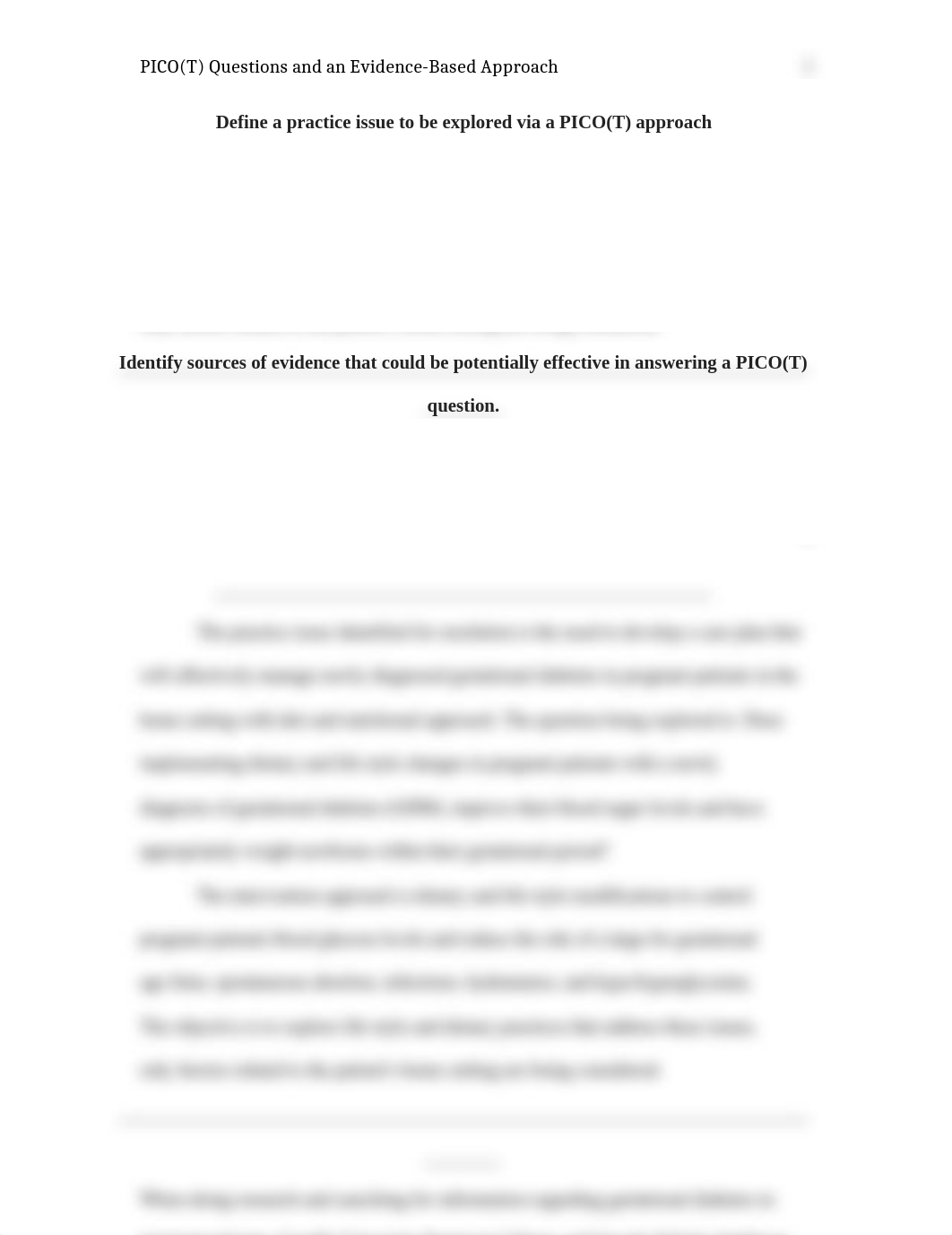 Nurse fpx 4030 assignment 3 PICO(T) Questions and an Evidence-Based Approach.docx_dtdv205im4j_page1