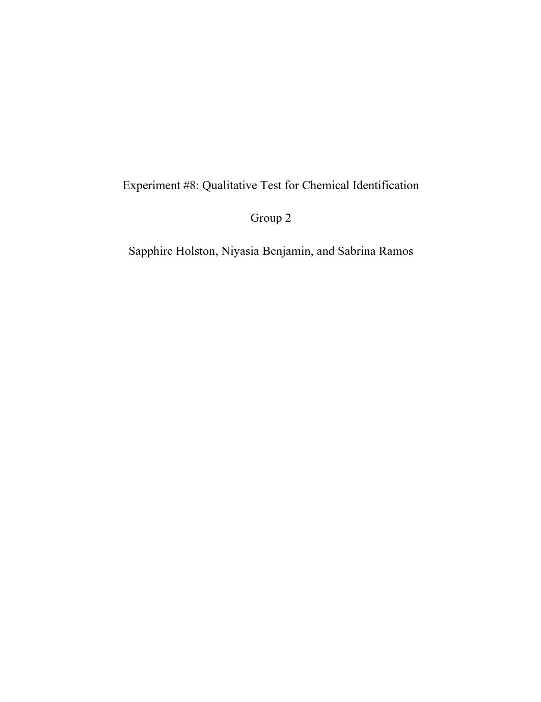 Experiment #8_ Qualitative Test for Chemical Identification.pdf_dtdvrwgq2st_page1