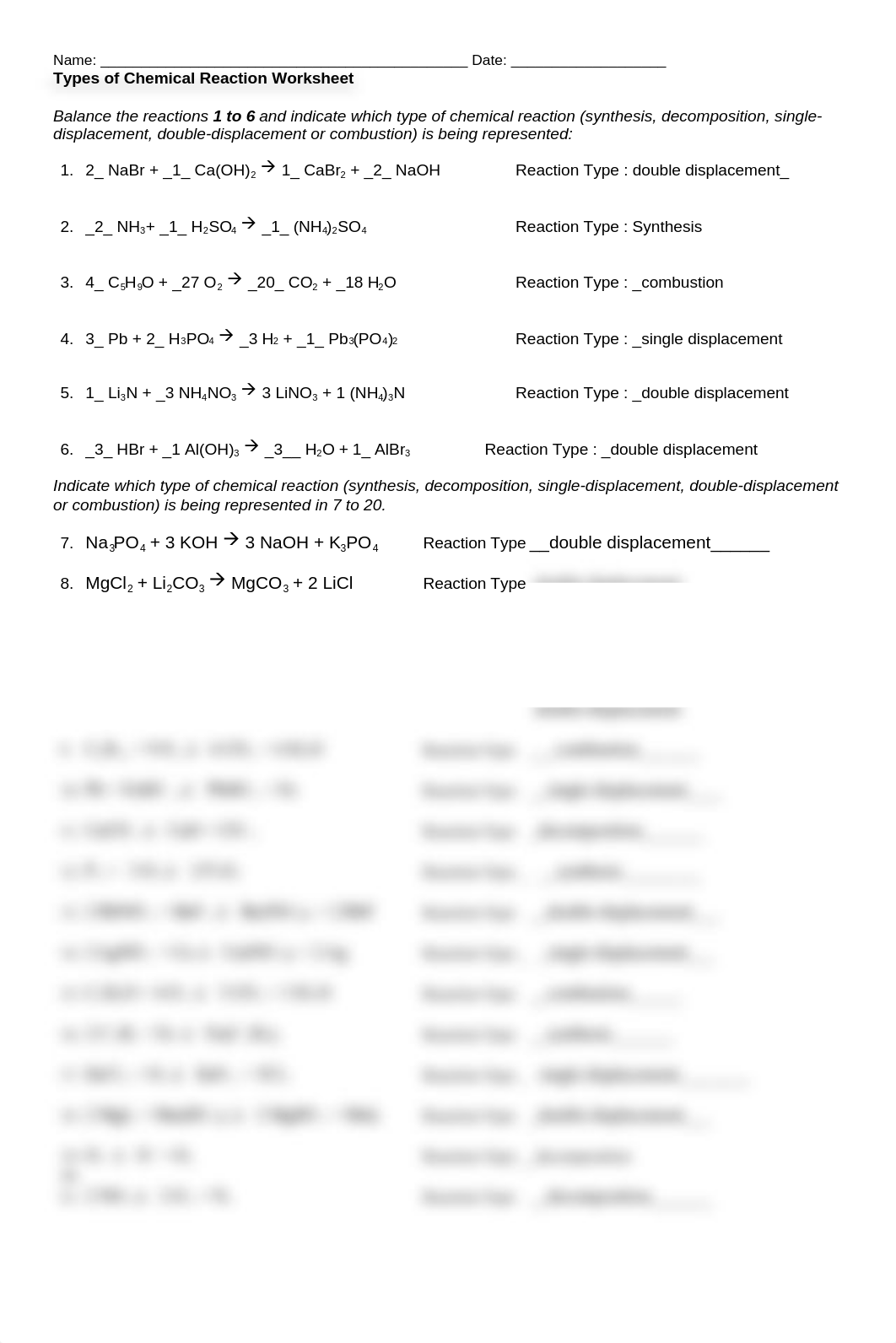 Types of Chemical Reaction Worksheet.doc_dtdvxit34pq_page1