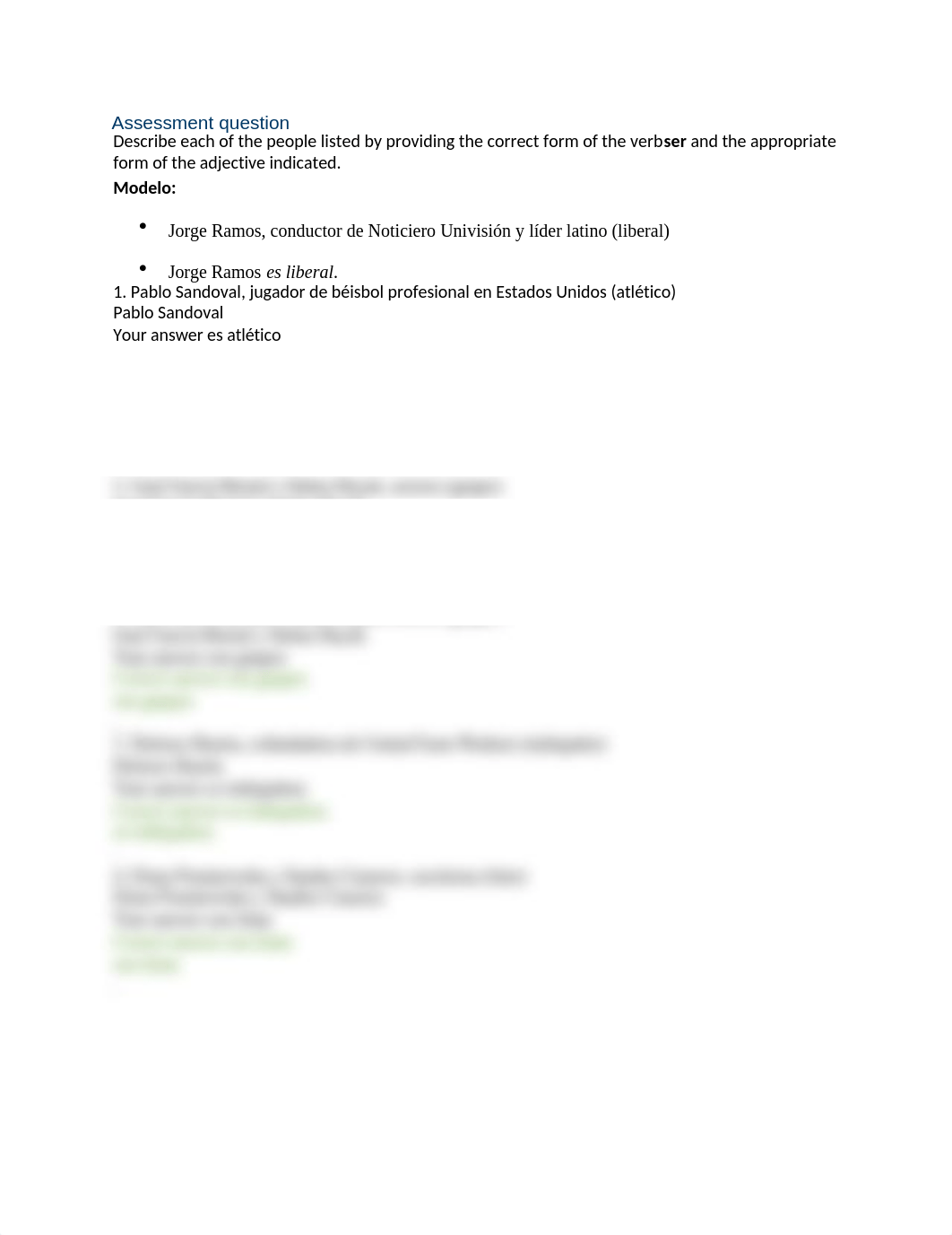 Describe each of the people listed by providing the correct form of the verb ser and the appropriate_dtdzt4uqyii_page1