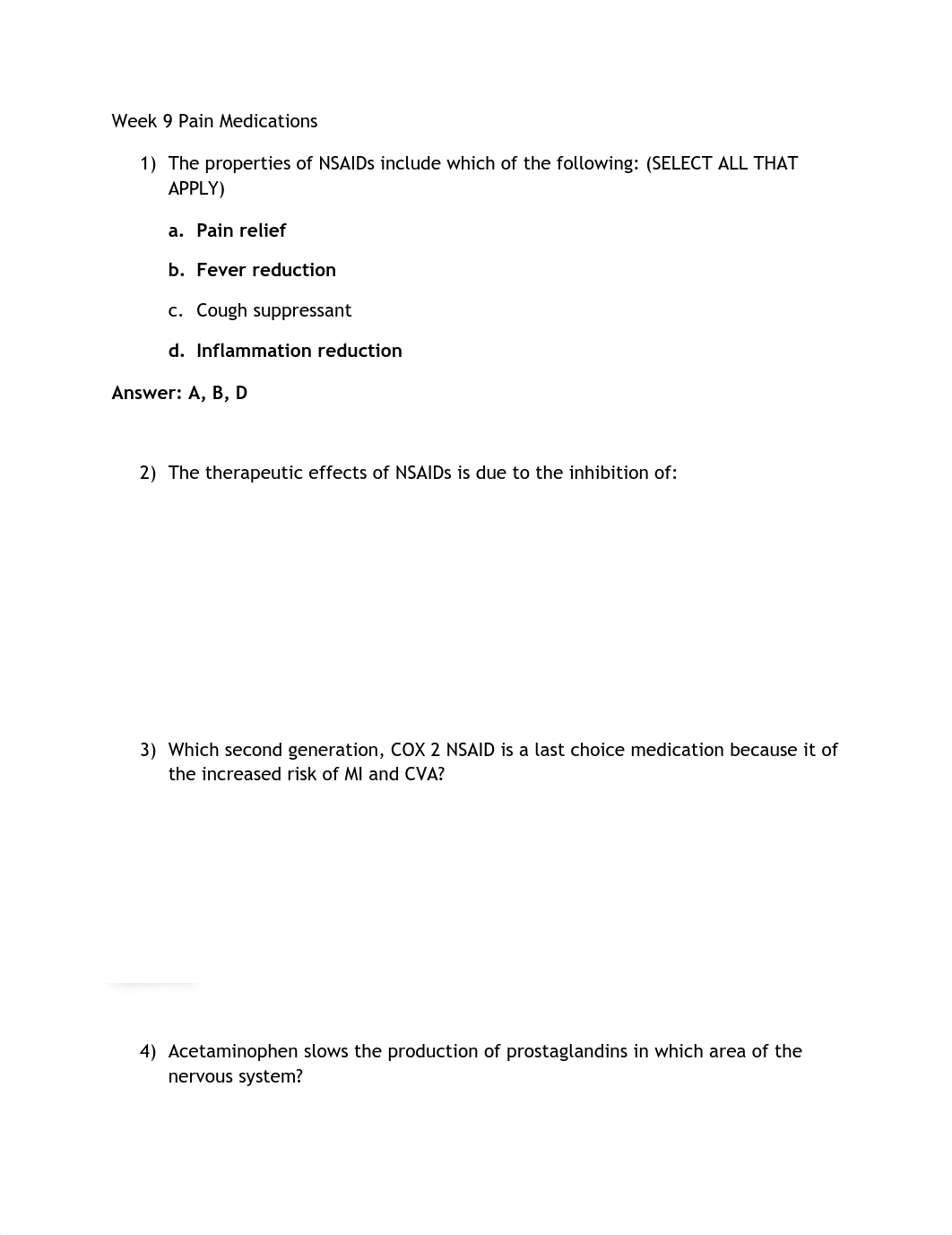 Week 9 Pain Medications Questions Answered.pdf_dte4n3t5nn1_page1