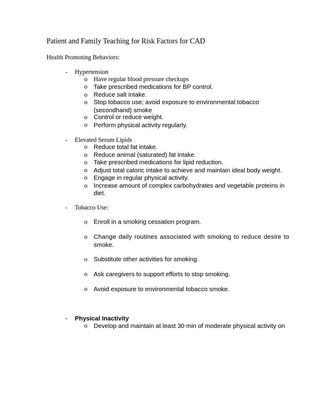 Patient and Family Teaching for Risk Factors for CAD_dte7t43ugbf_page1