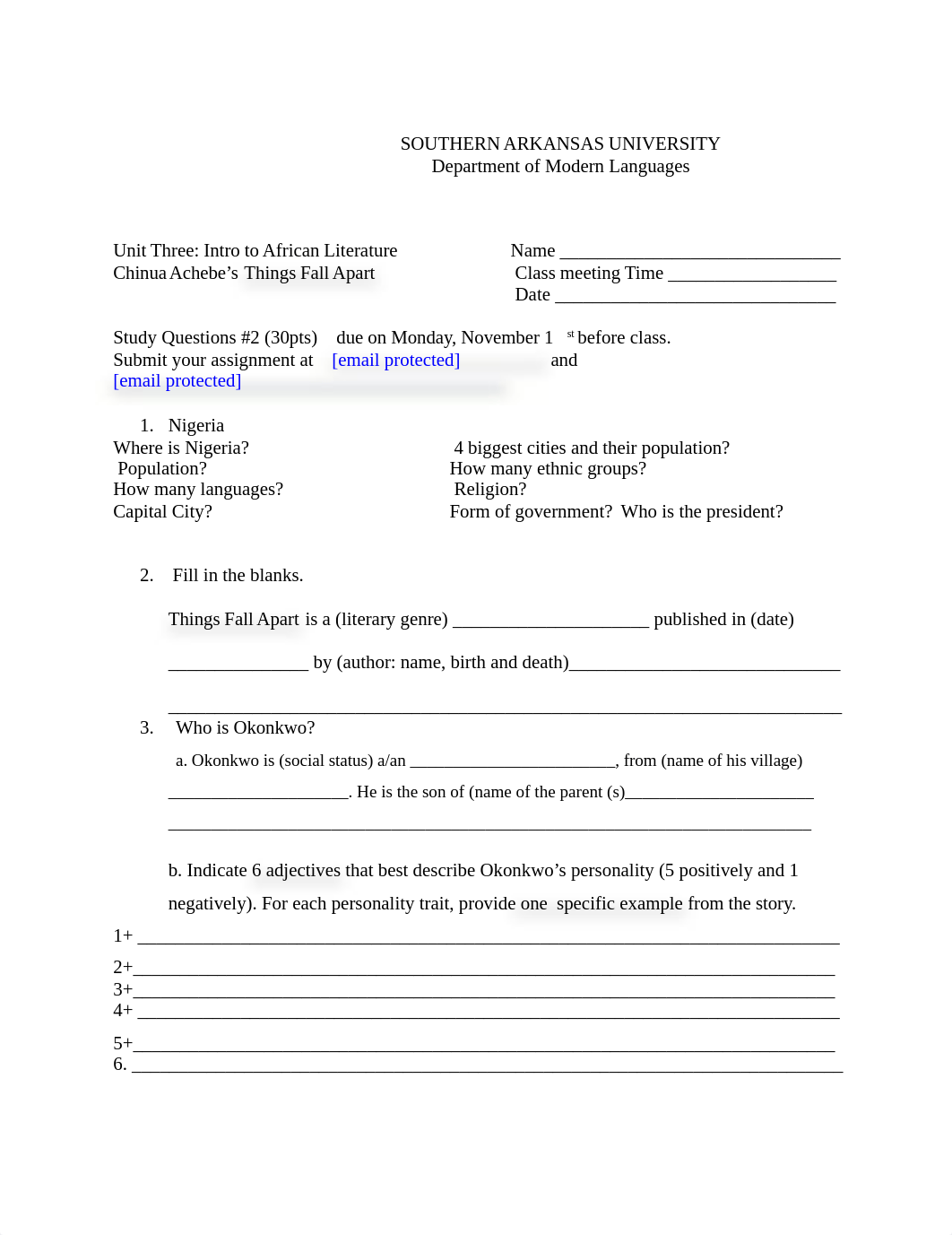 Study Questions 2 on Things fall Apart Fall 2021.doc_dtedyisnddk_page1