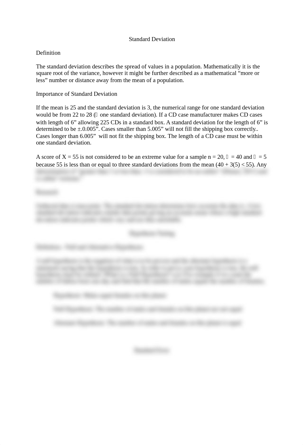 Standard Deviation, Hypothesis and Standard Error 2_dteinir005h_page1