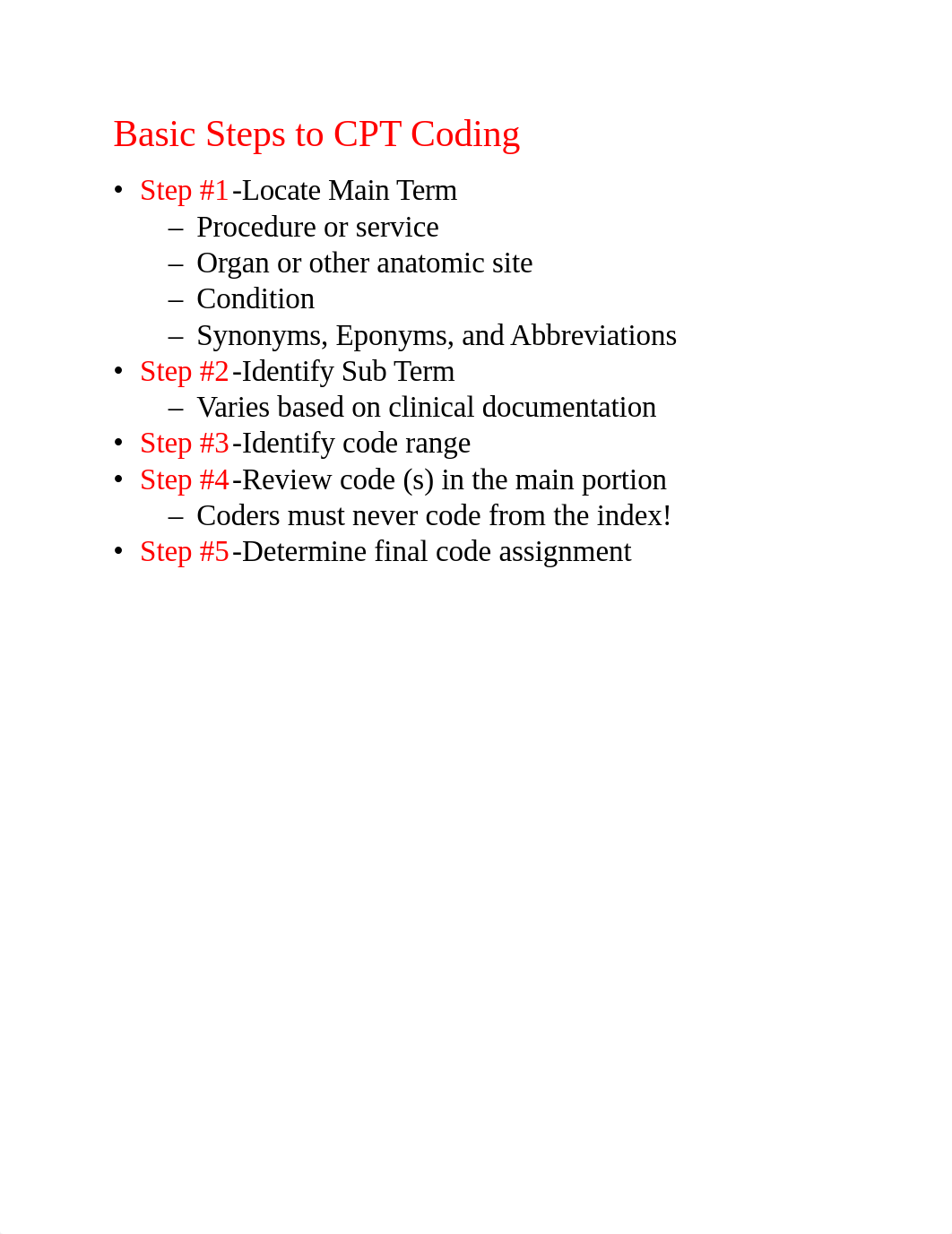 Basic Steps of CPT Coding (list).docx_dteoxre22r2_page1