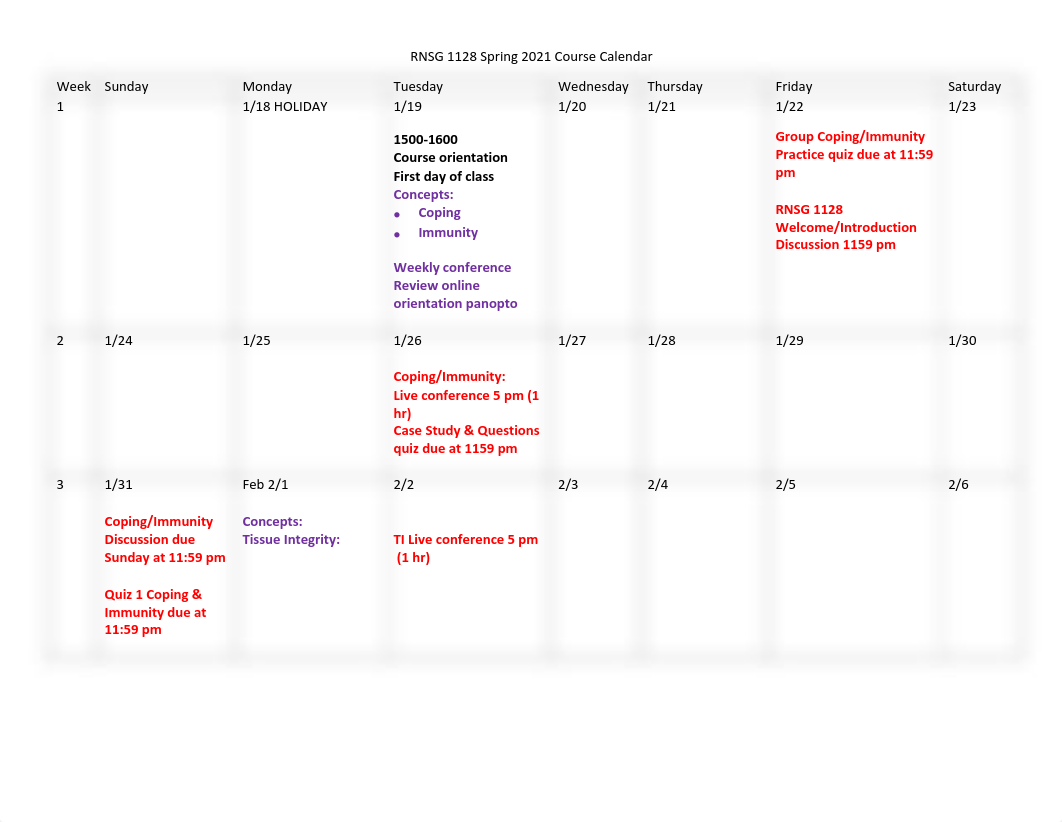 RNSG 1128 Spring 2021 Course Calendar rev 1.20.2021.pdf_dtep58w6ang_page1