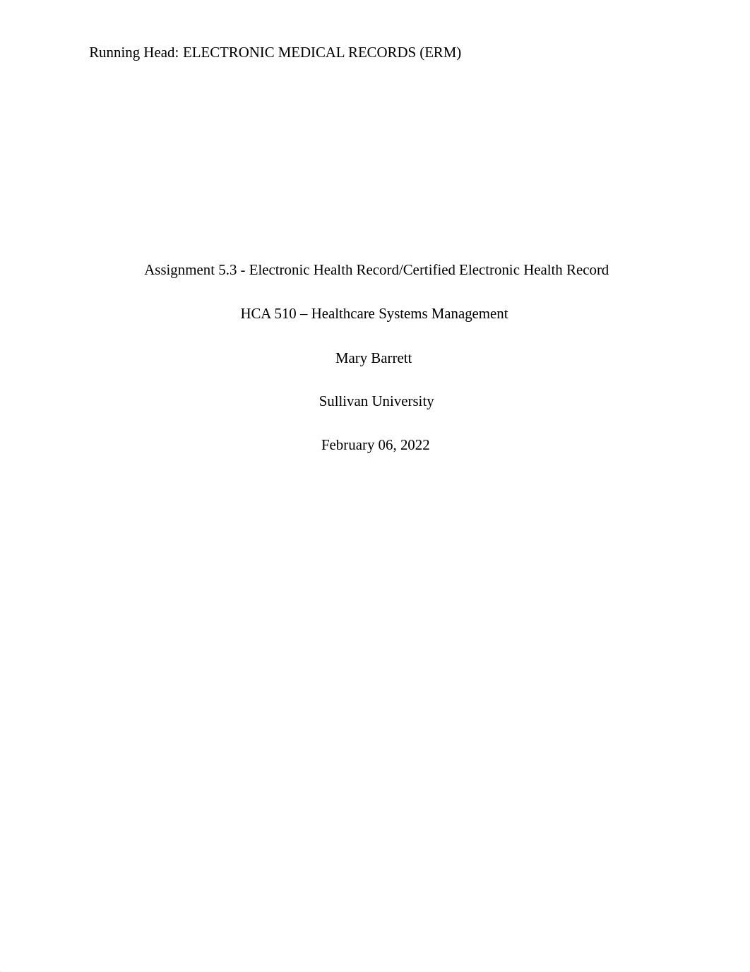 Assignment 5.3 - Electronic Health Record Certified Electronic Health Record.docx_dteq4wigbn9_page1