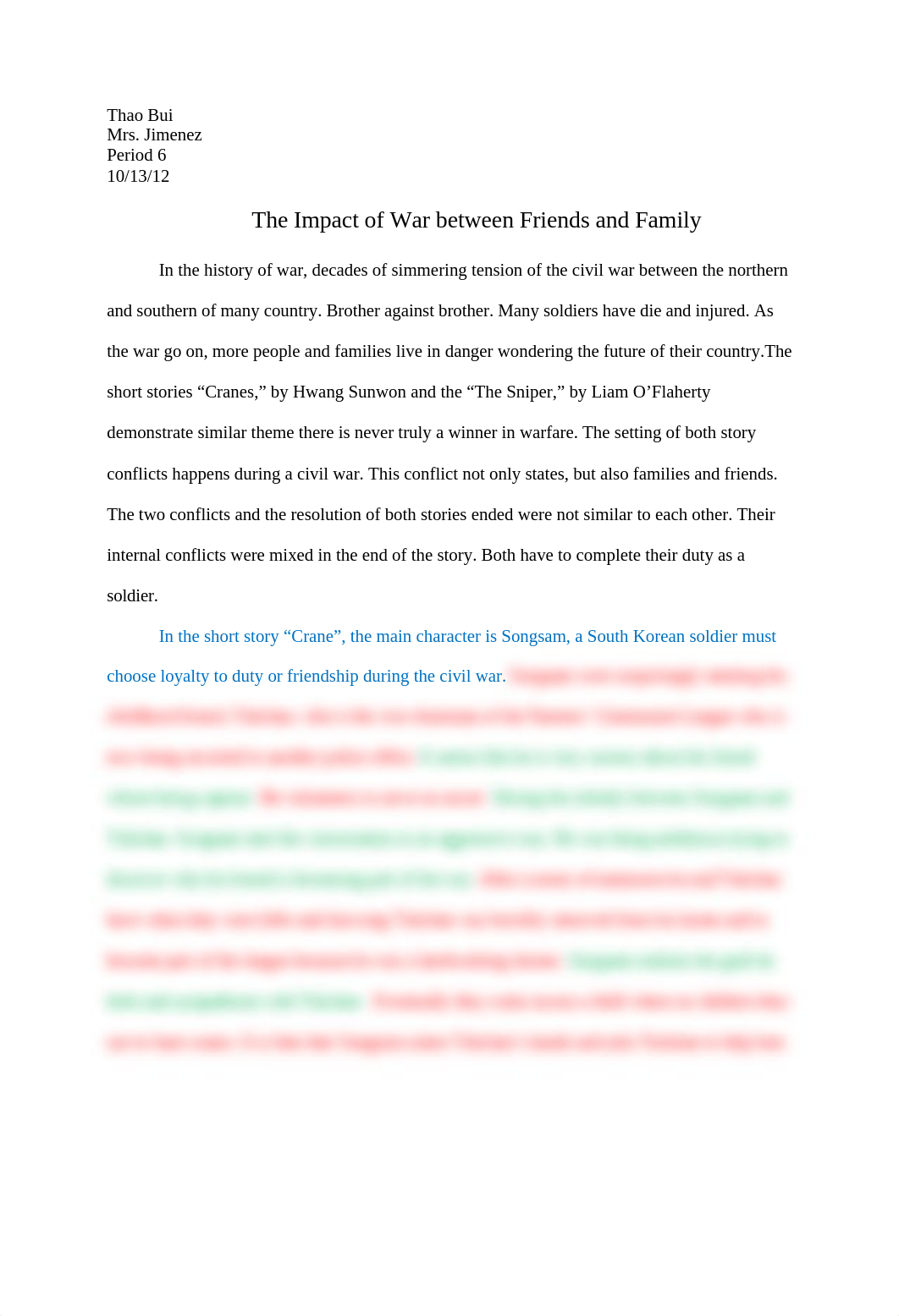 compare and contrast analysis of  sniper cranes_dter1oa3avs_page1