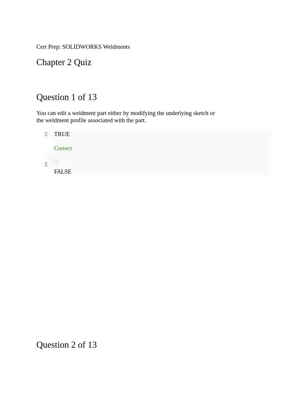 Cert Prep SOLIDWORKS Weldments quiz 2.docx_dtetvy2o5wm_page1