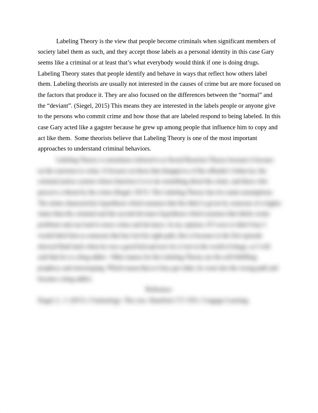 Labeling Theory is the view that people become criminals when significant members of society label t_dtg0bh6q11o_page1