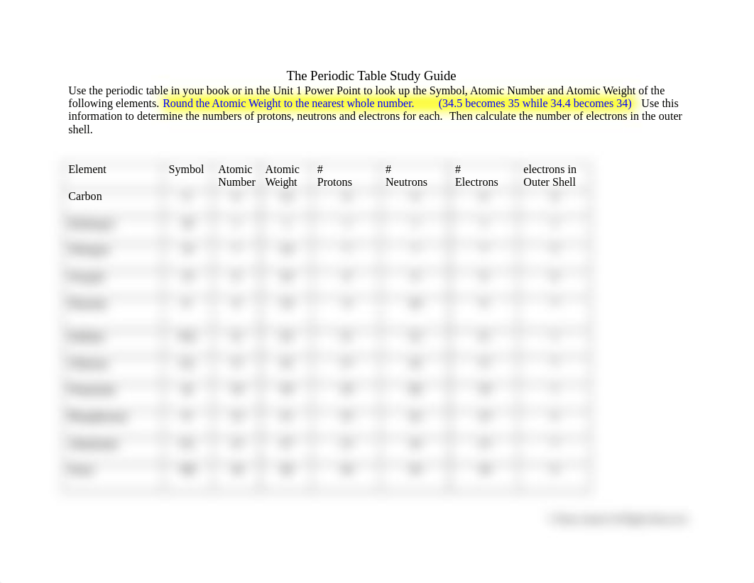 HW 1 Periodic Table Study Guide.doc_dtg943omvz7_page1