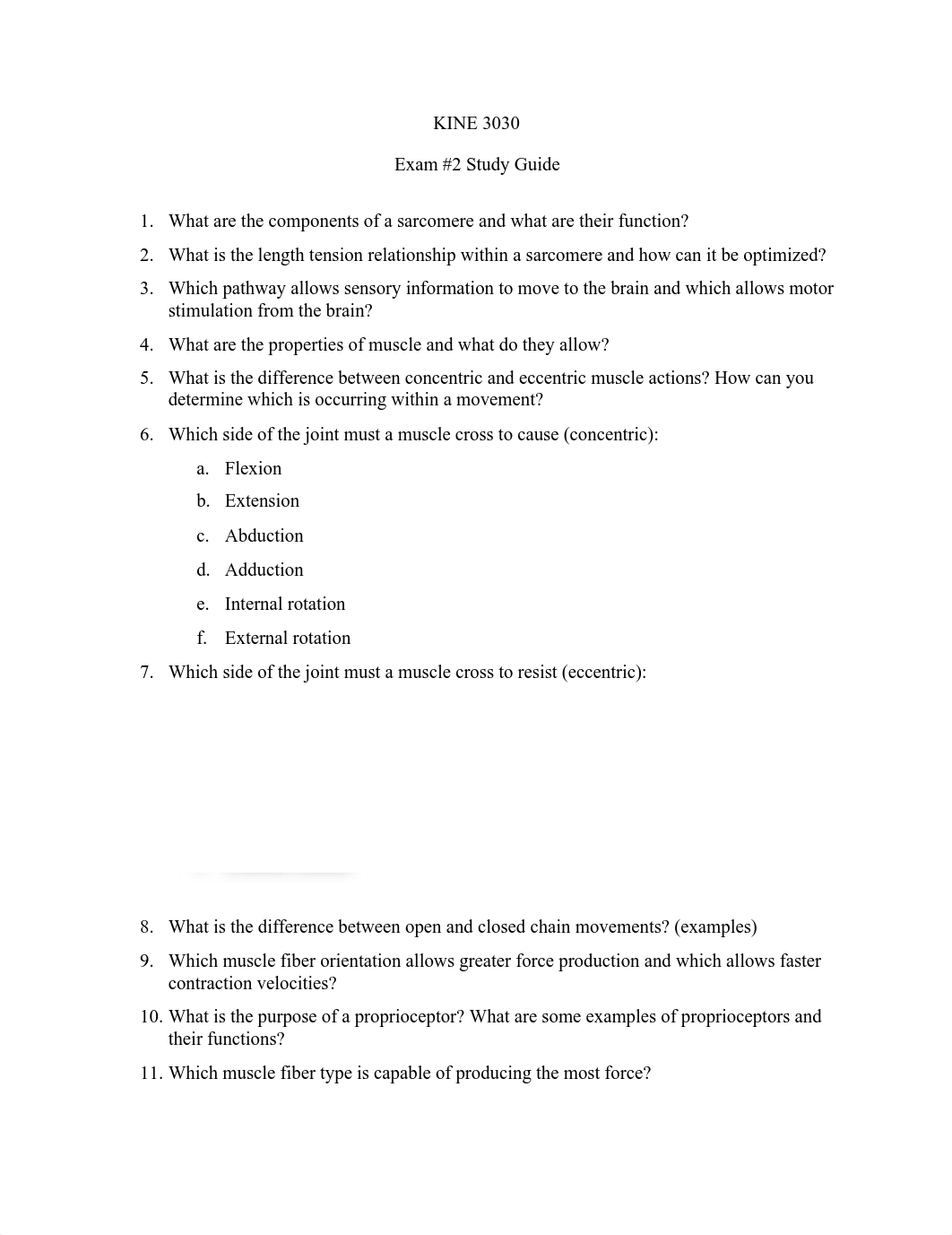 KINE 3030 Exam II Study Guide.pdf_dtgfez4zkm4_page1