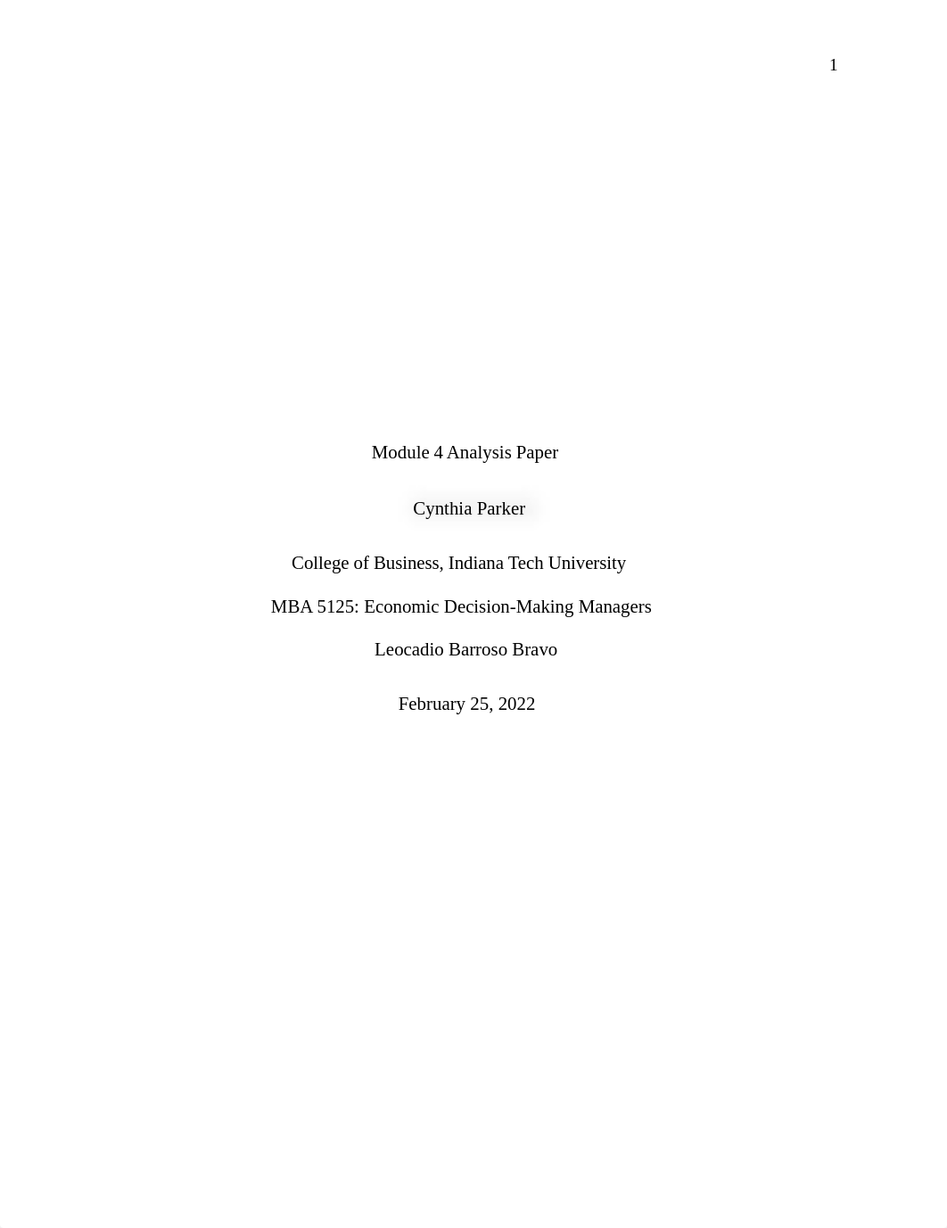 MBA 5125 Module 4 Analysis Paper Parker.docx_dtgke3xy75z_page1