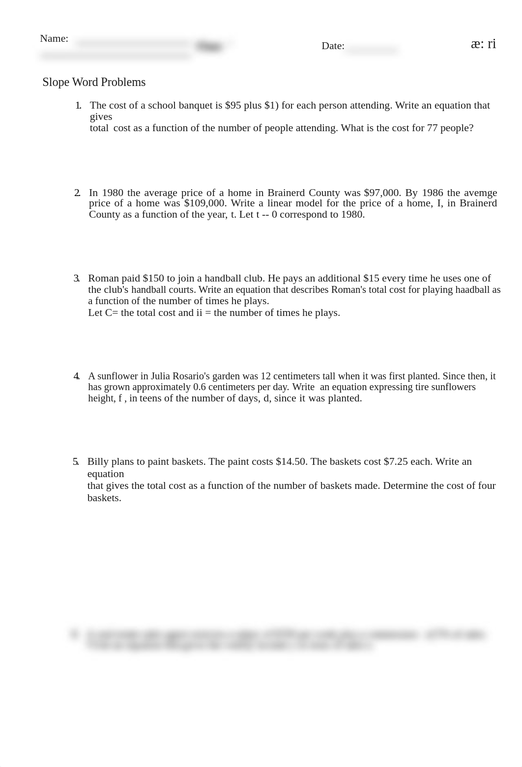 College Readiness - Slope Word Problems (2).docx_dth3nkxp1ik_page1