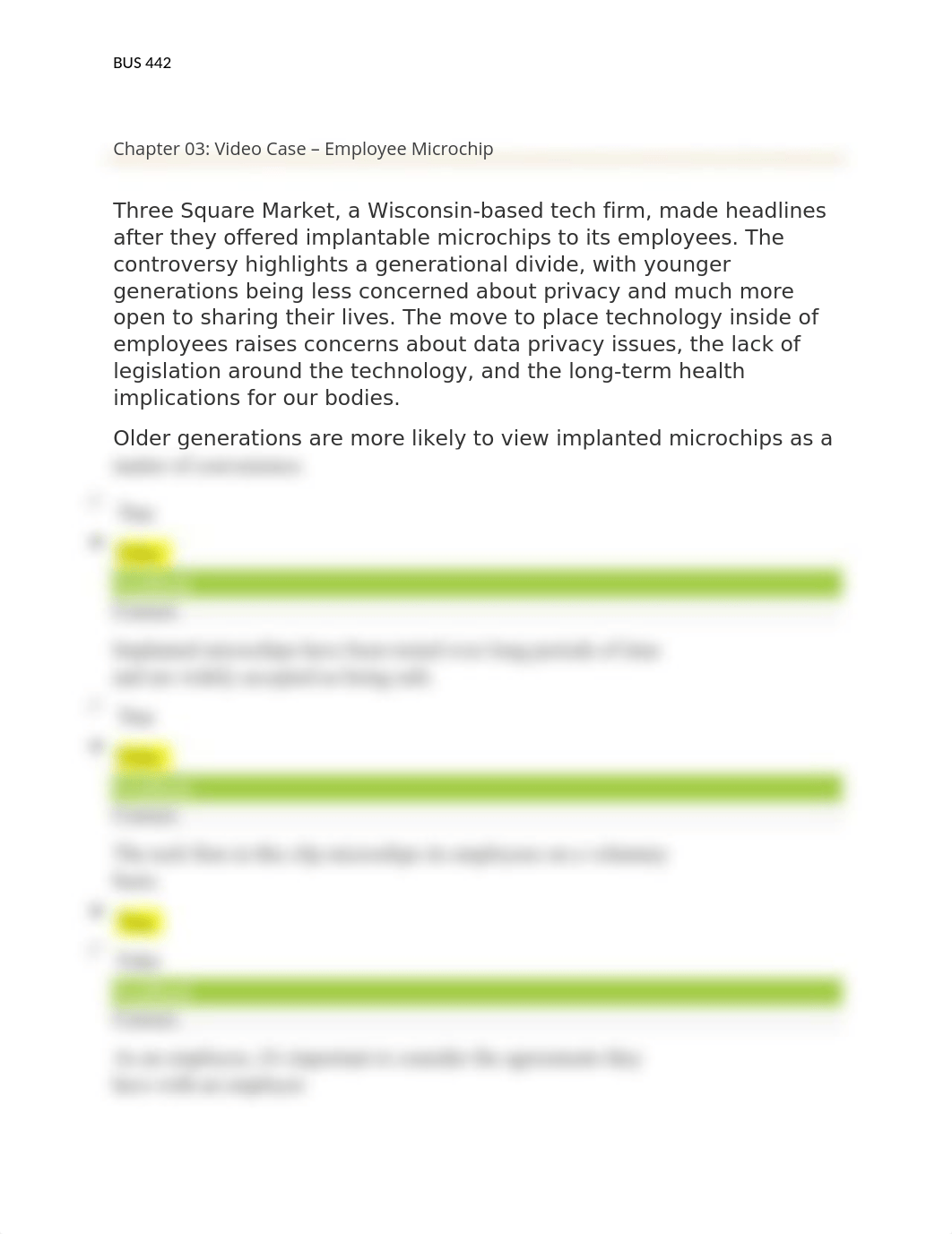 BUS 442 Chapter 03 Video Case - Employee Microchip.docx_dtho3zwhl2x_page1