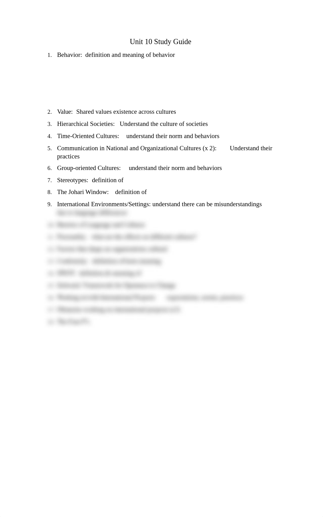 Unit 10 Exam Study Guide Intro to Management_dthvx8qmn10_page1