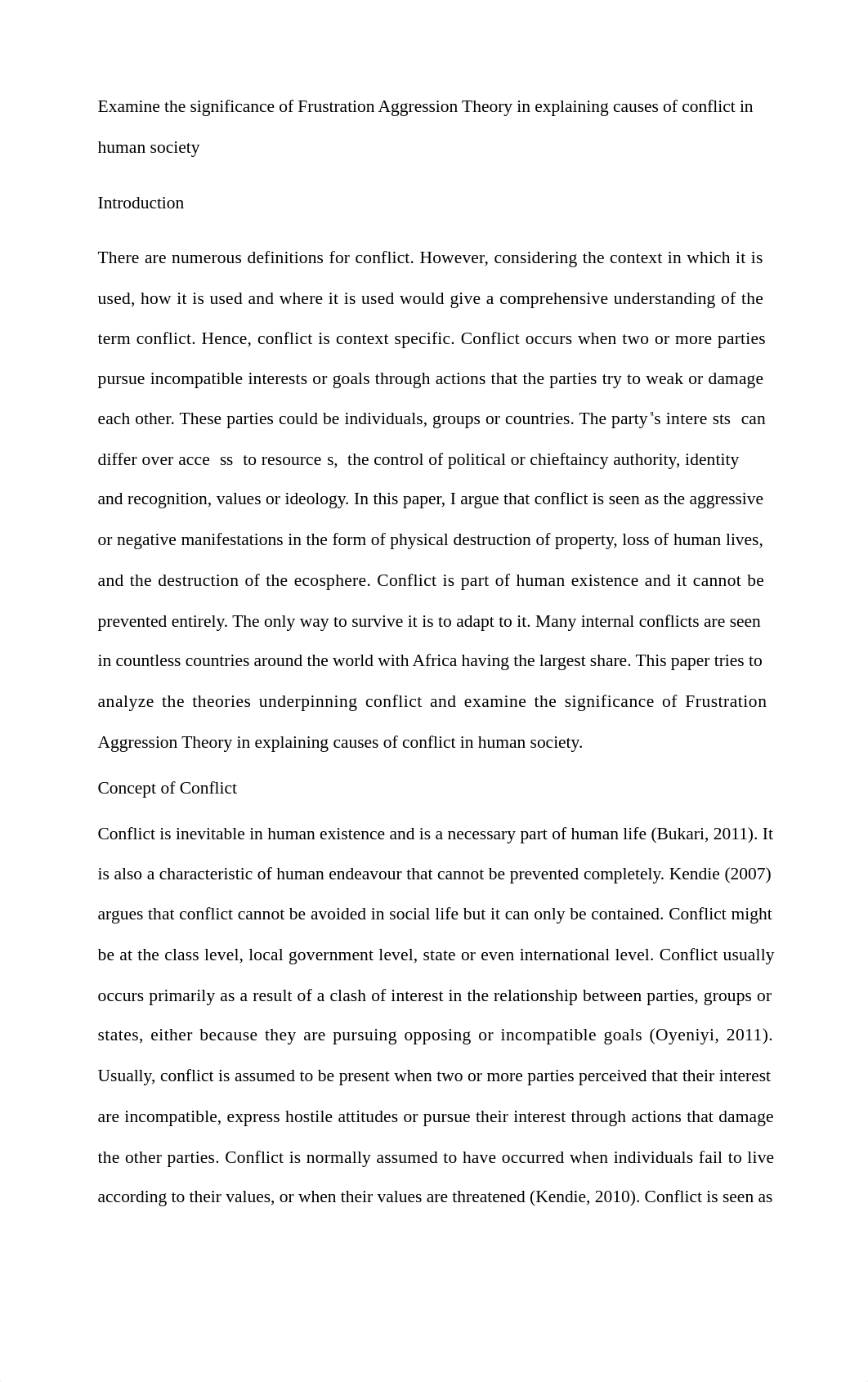 Examine the significance of Frustration Aggression Theory in explaining causes of conflict in human_dti30kf5t1x_page1