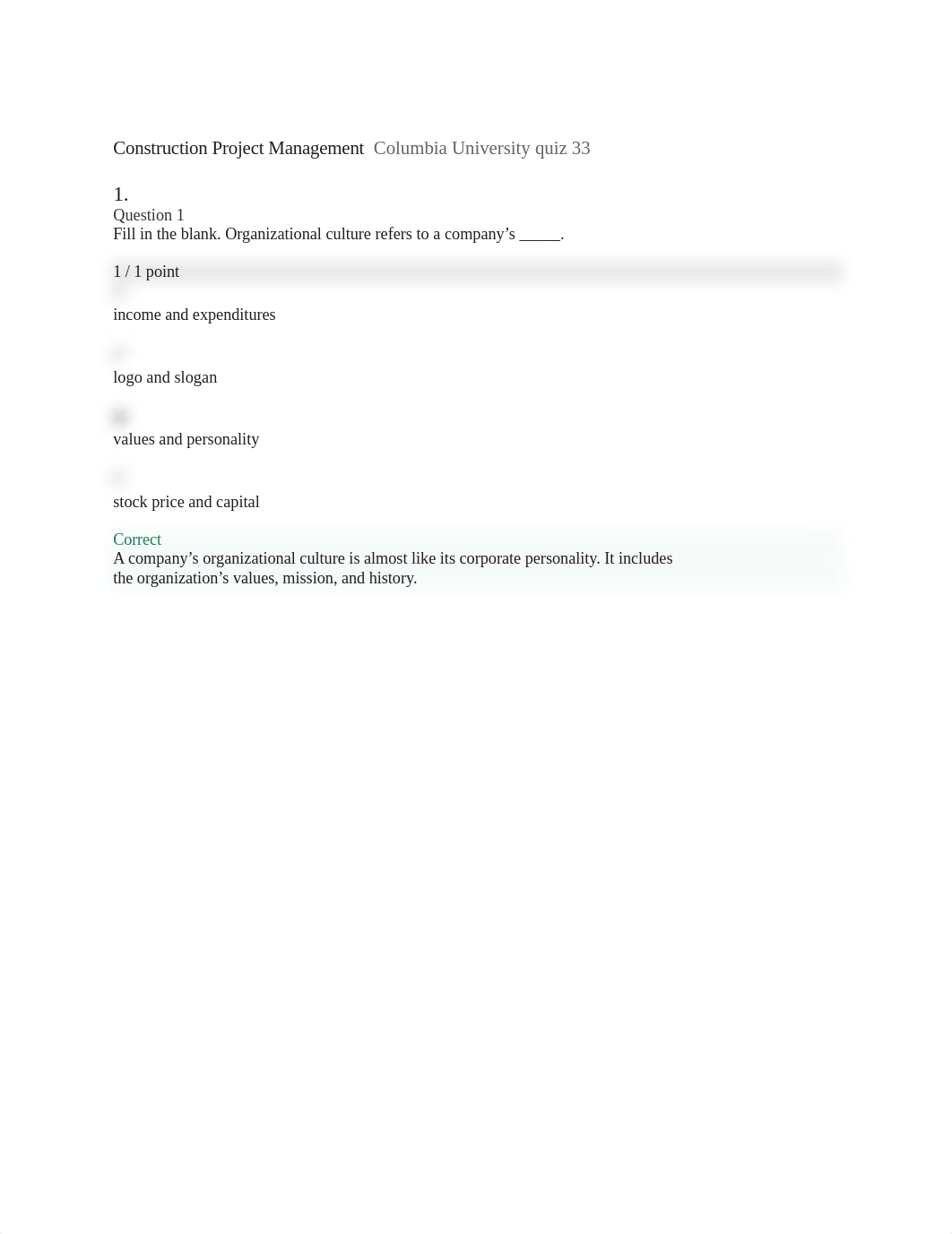 Construction Project Management Columbia University quiz 33.docx_dti92w038hq_page1