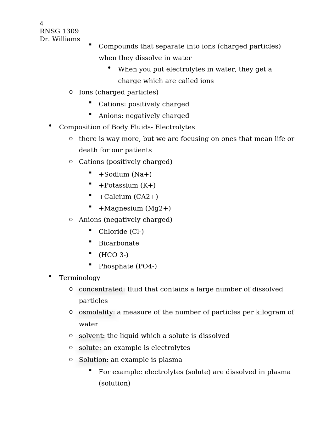 Fluid, Electrolyte and Acid Base Balance Dr. Williams RNSG 1309.docx_dtips891nui_page4