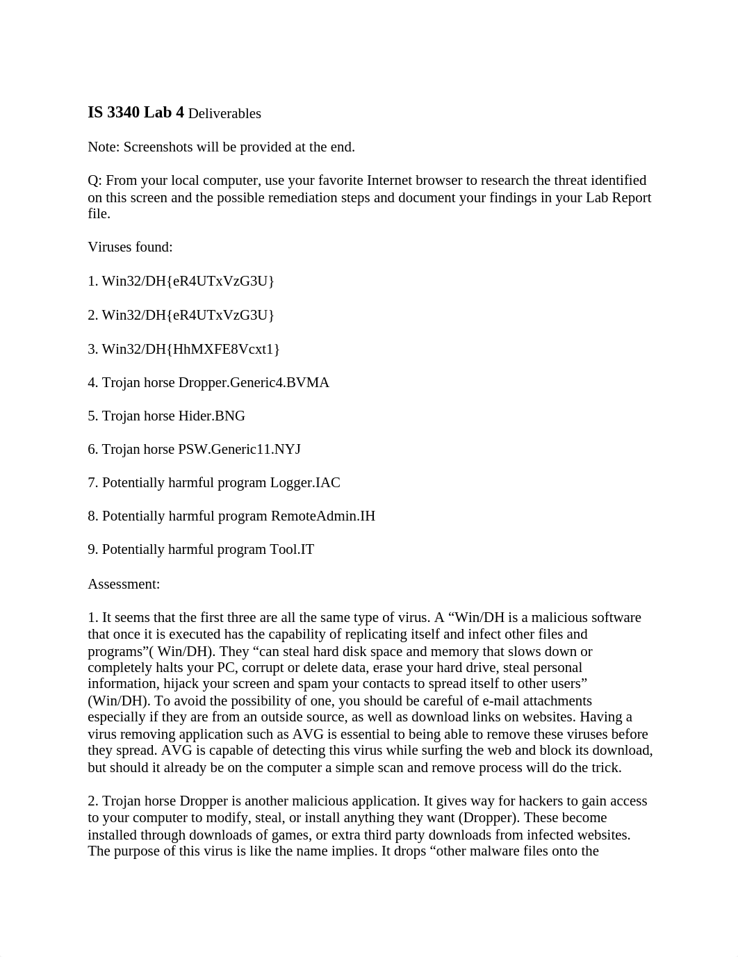 IS 3340 Lab 4 Deliverables_dtiueoe1bop_page1