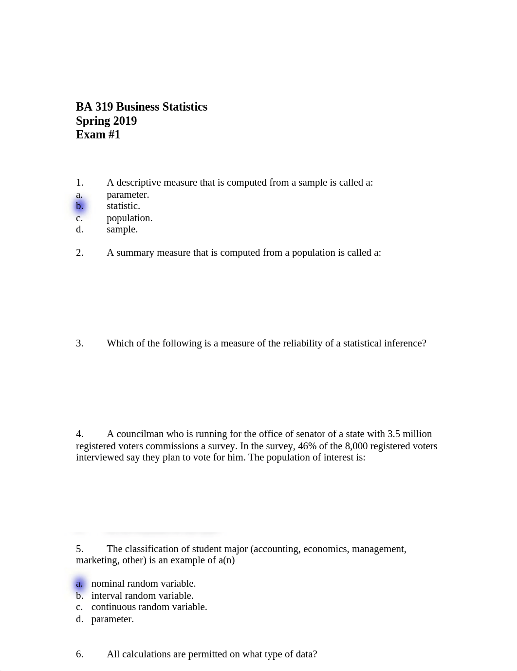 Exam#1 BA 319 Spring 2019.docx_dtiusbtgmig_page1