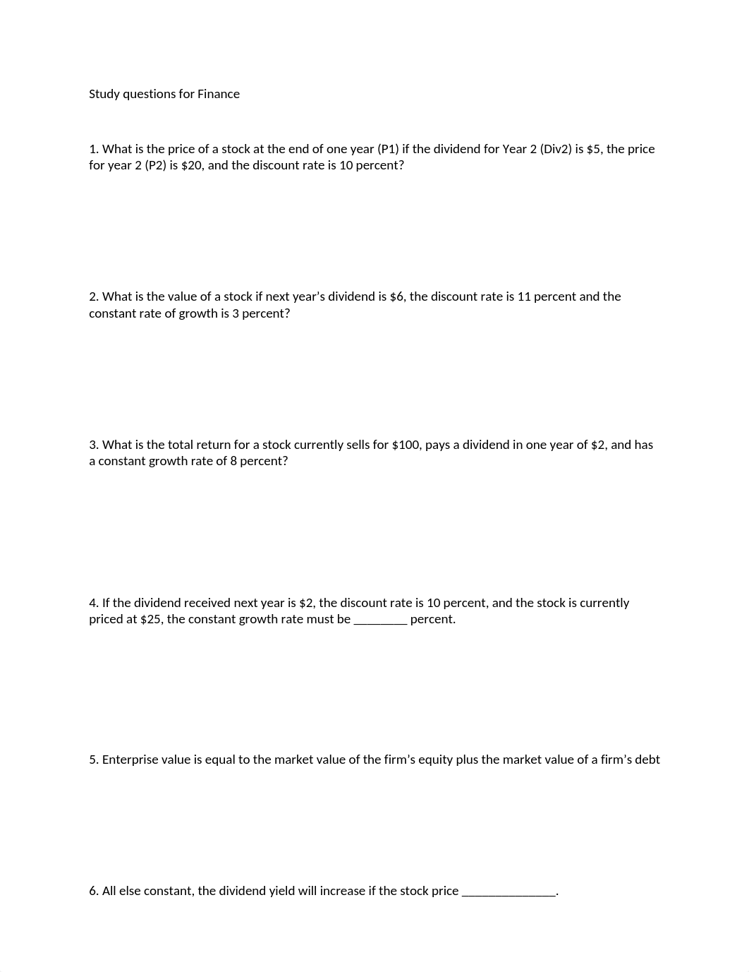 Study questions for Finance.docx_dtj480xc7jz_page1