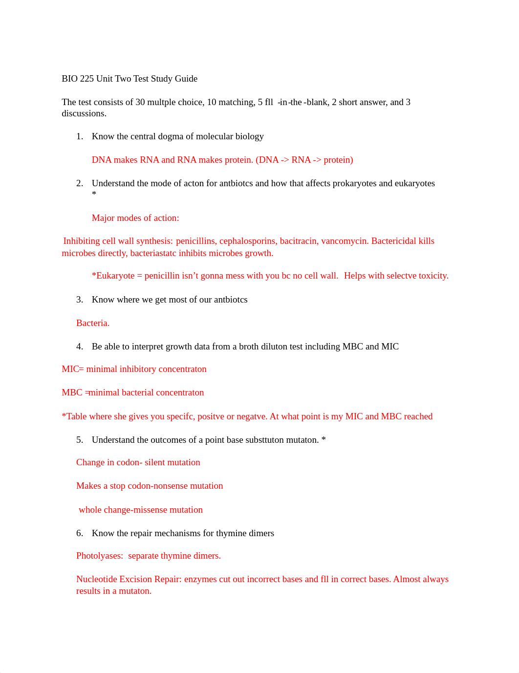 BIO 225 Unit Two Test Study Guide_dtjlsdwnfax_page1