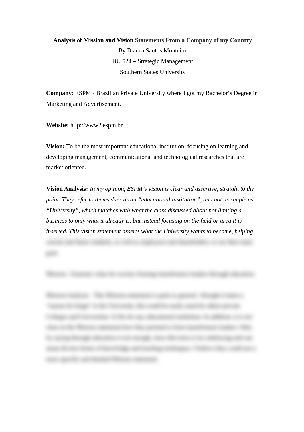 Analysis of Mission and Vision Statements From a Company of my Country.docx_dtjtd23nsh8_page1