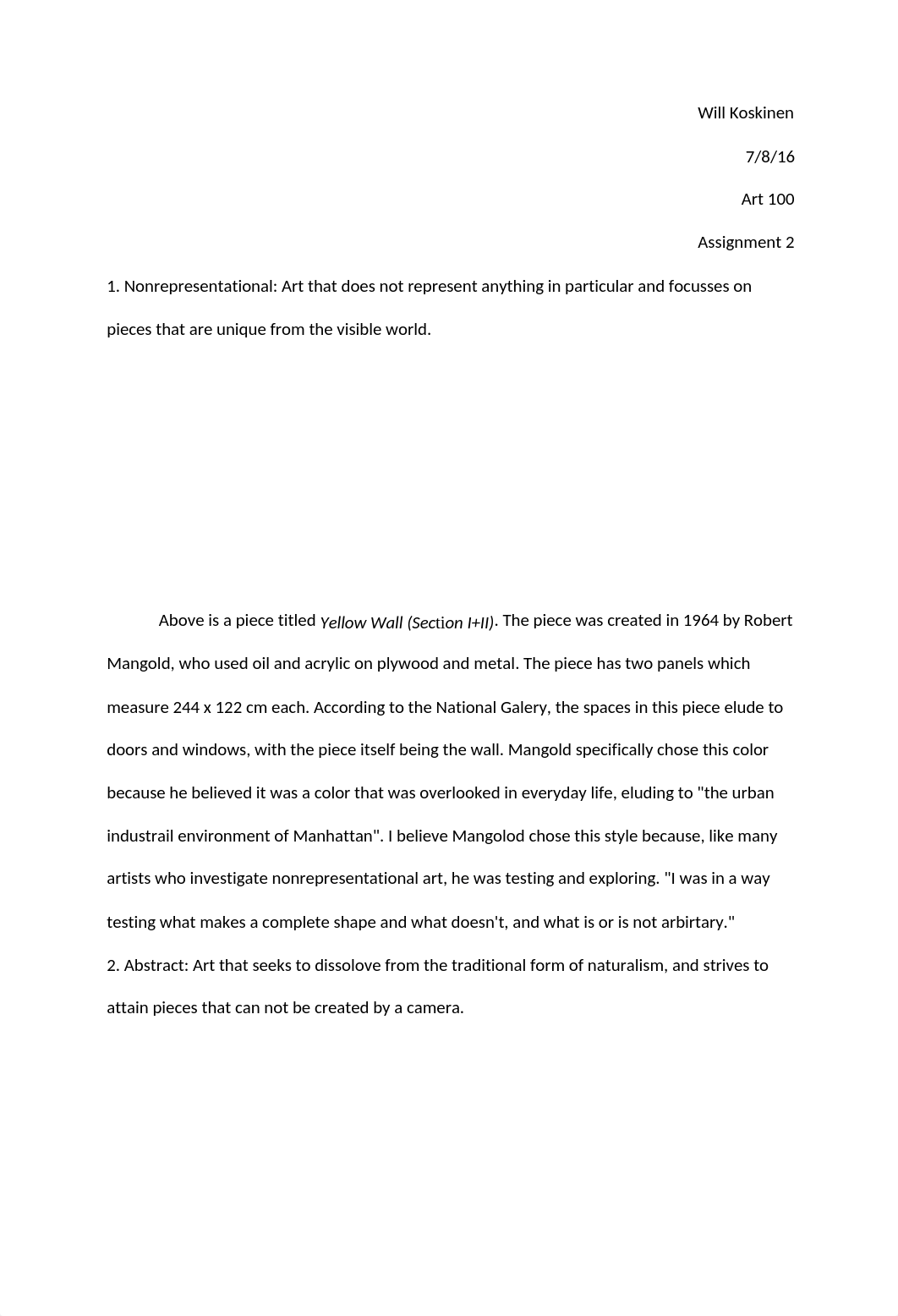 Will Koskinen's Assignment 2 Art 100_dtk2sh98fp4_page1