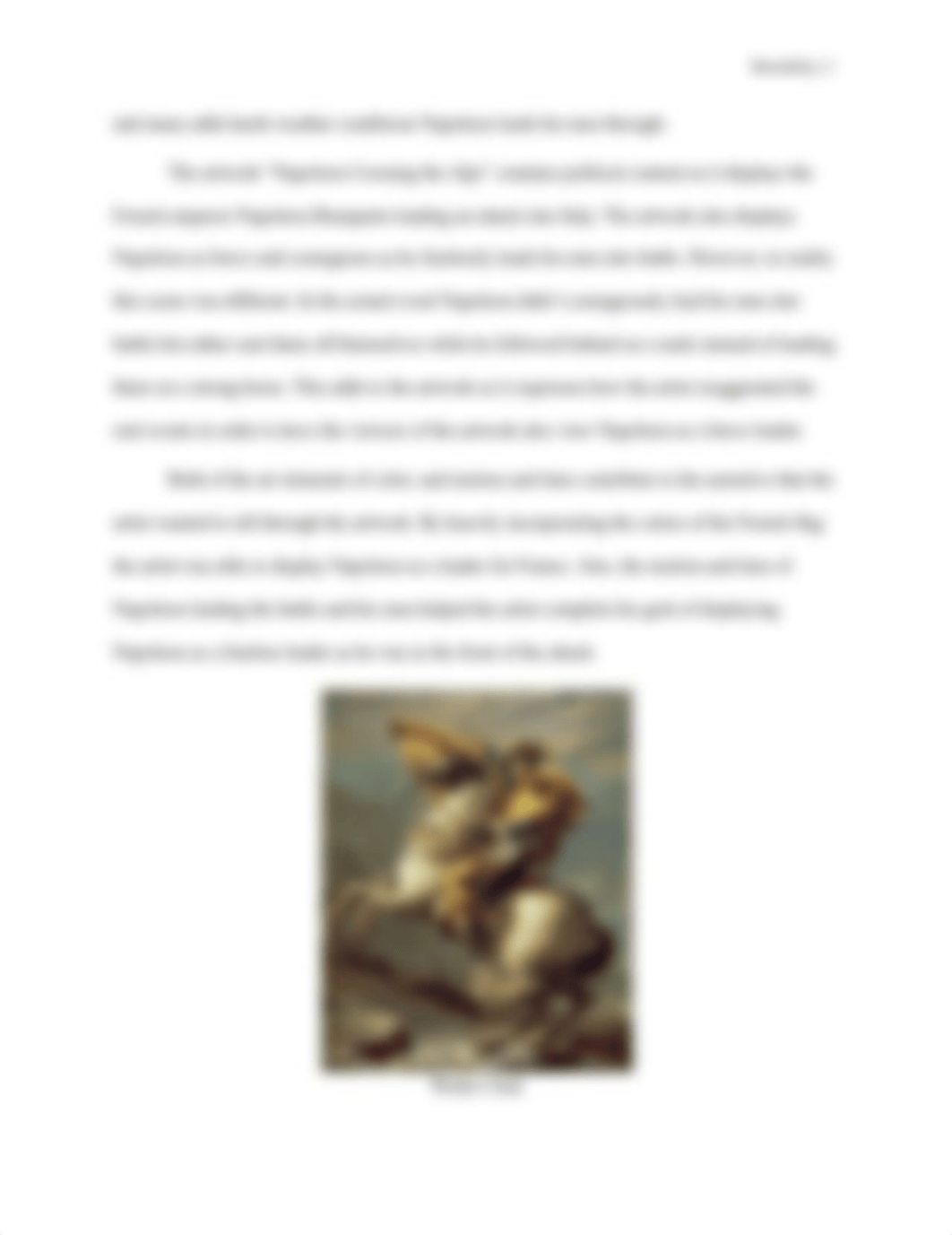 Textbook Artwork Analysis "Napoleon Crossing the Alps" by Jacques-Louis David -Bryce Beardsley.docx_dtk70wgl8cp_page2