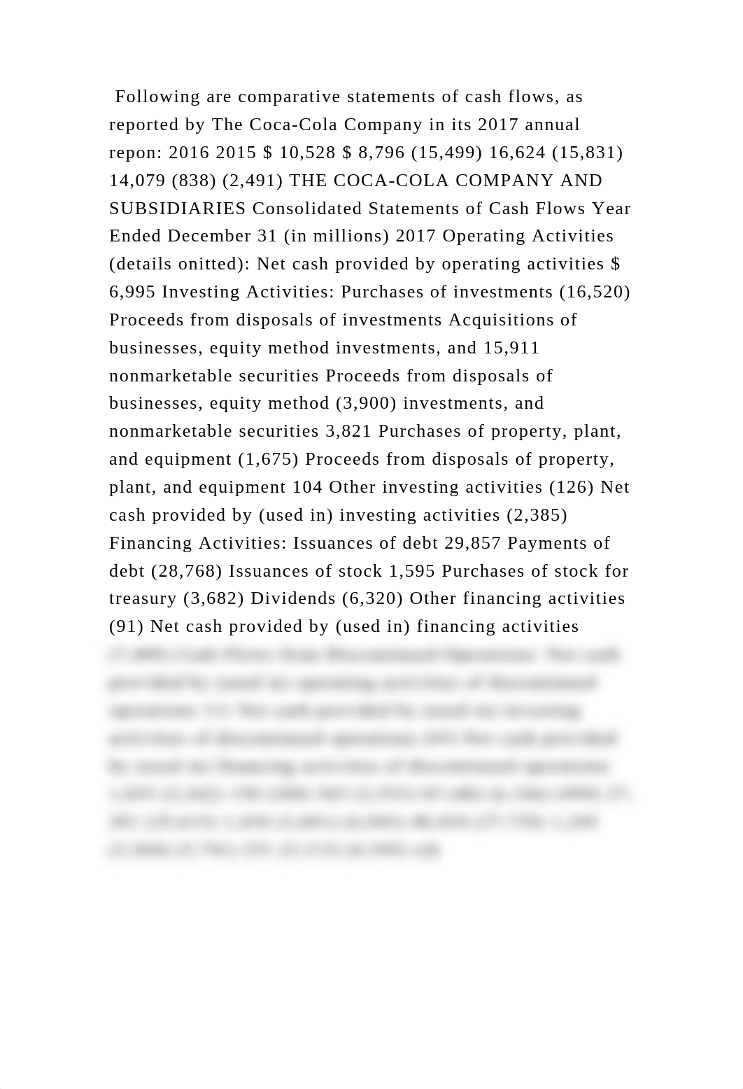 Following are comparative statements of cash flows, as reported by Th.docx_dtkgvtjz431_page2