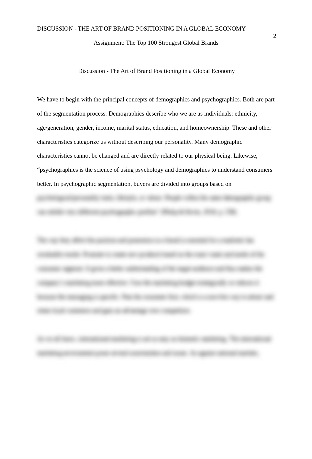 Discussion #4 DISCUSSION - THE ART OF BRAND POSITIONING IN A GLOBAL ECONOMY.docx_dtkr8eimnms_page2