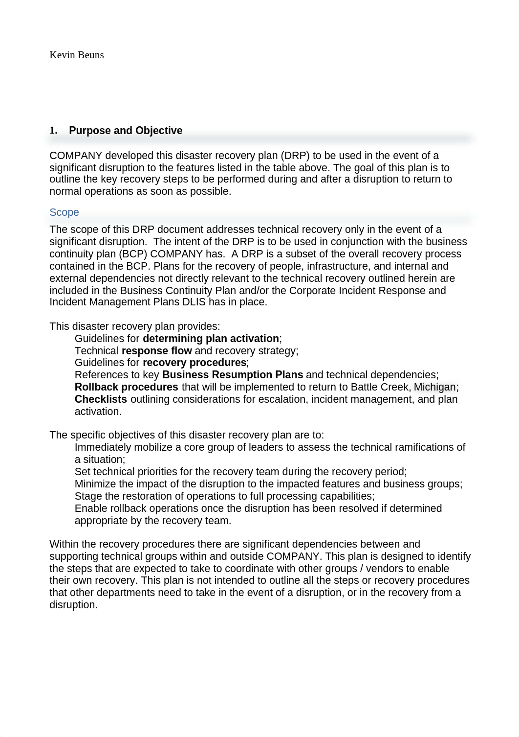 Project 2 Part 2 Task 3 Disaster Recovery Plan (DRP)_dtkv480394z_page3