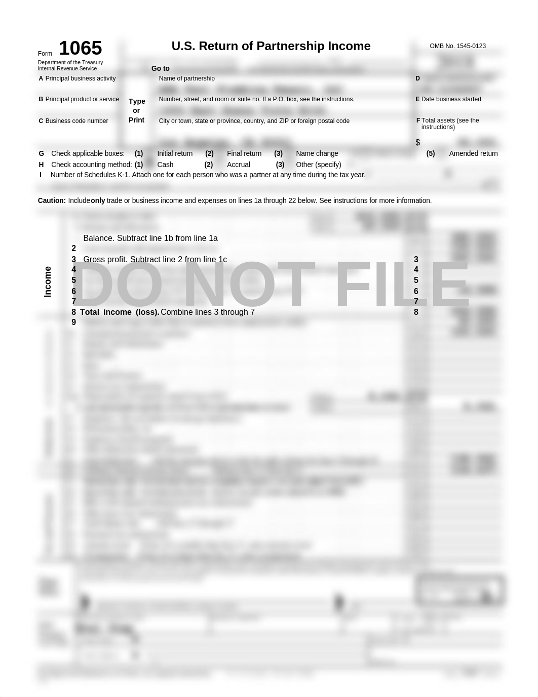 AAA Fast Plumbing Repair LLC 2018 Federal Form 1065 Page 1.pdf_dtkv9q6cme9_page1